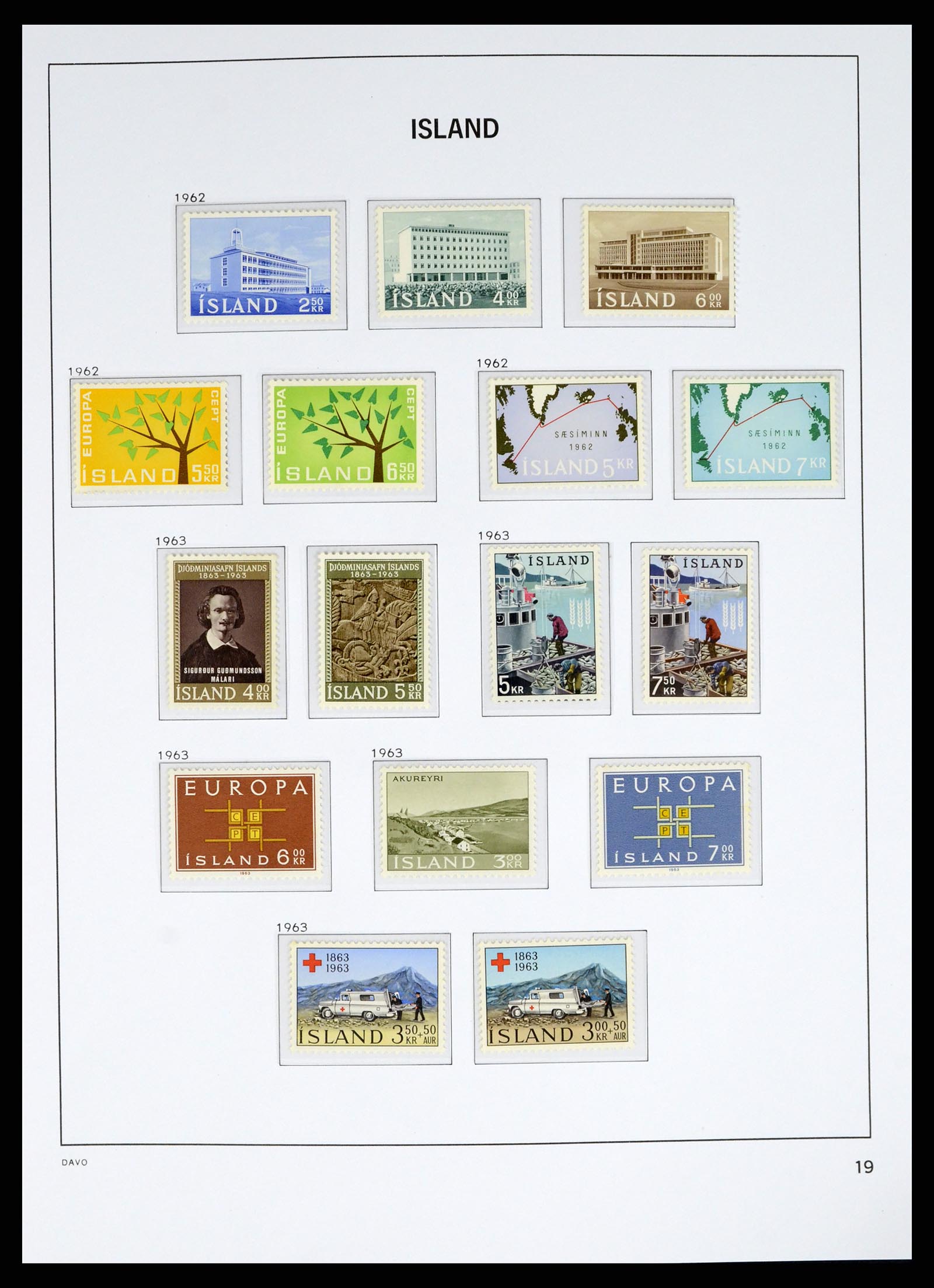 38040 0020 - Stamp collection 38040 Iceland 1873-1989.