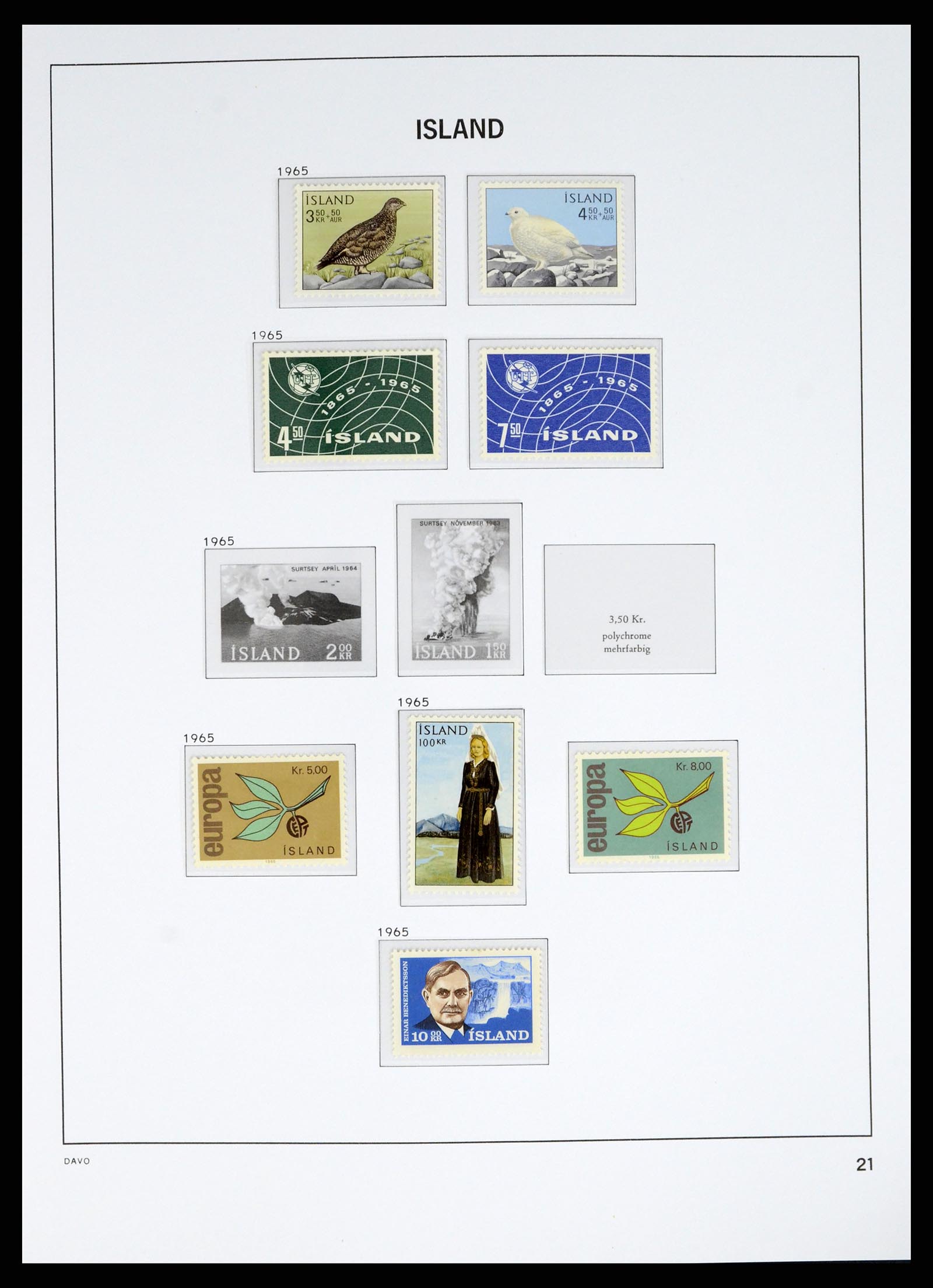 38040 0022 - Postzegelverzameling 38040 IJsland 1873-1989.