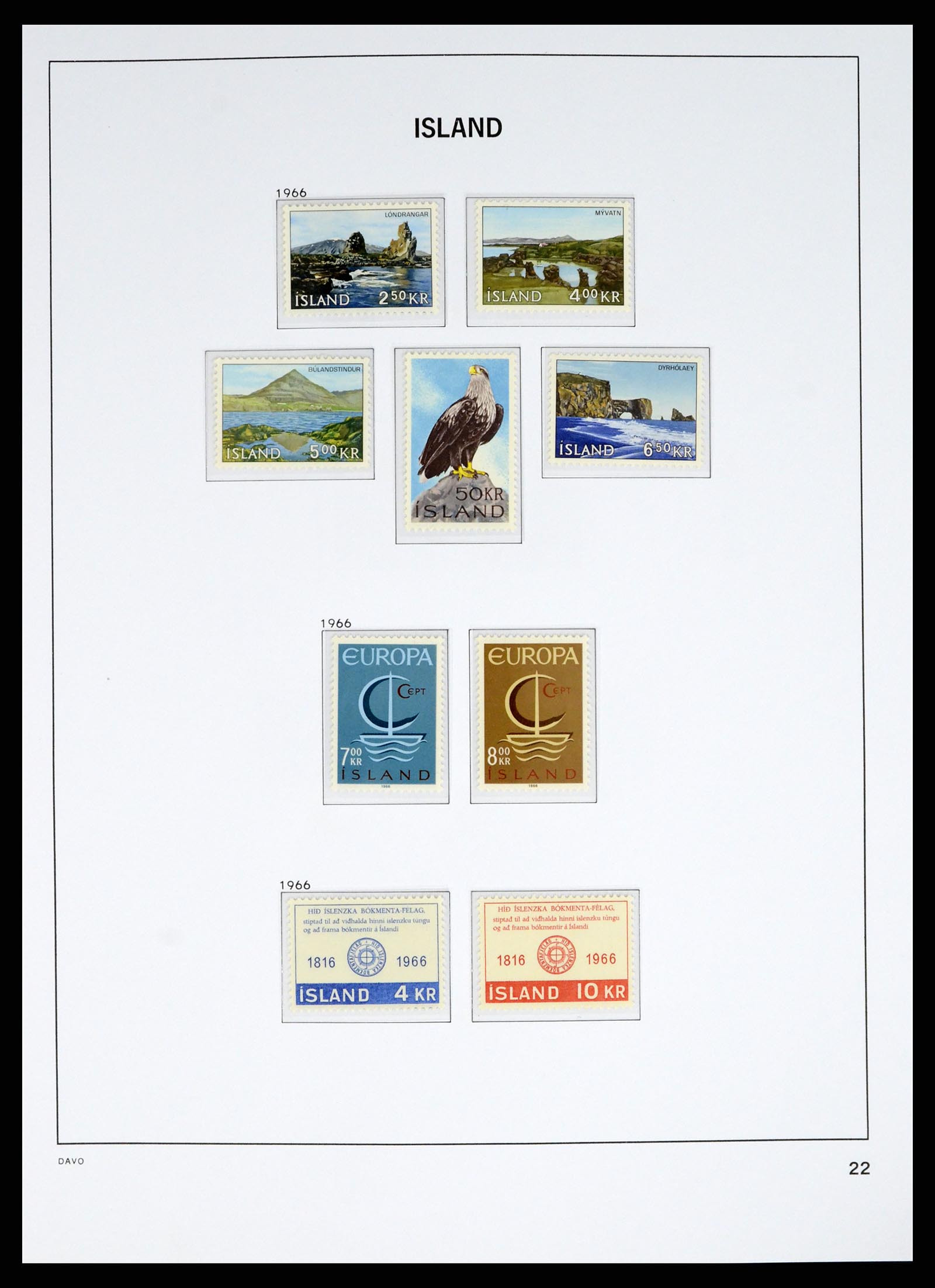 38040 0023 - Postzegelverzameling 38040 IJsland 1873-1989.