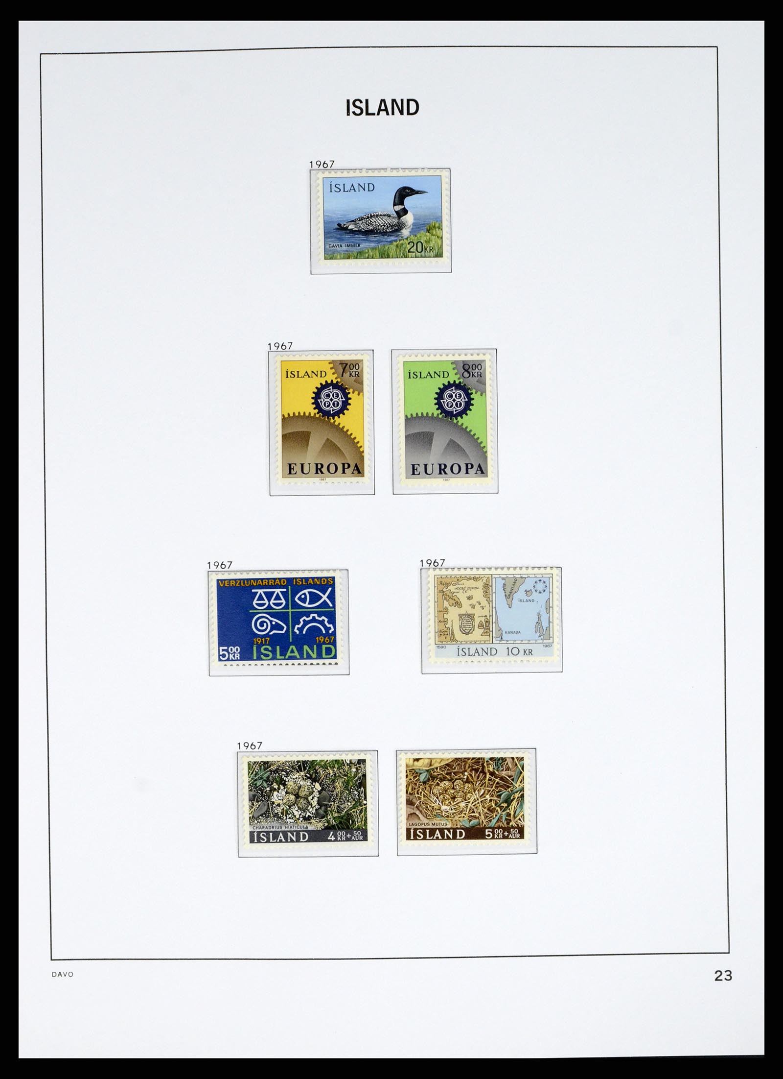 38040 0024 - Stamp collection 38040 Iceland 1873-1989.