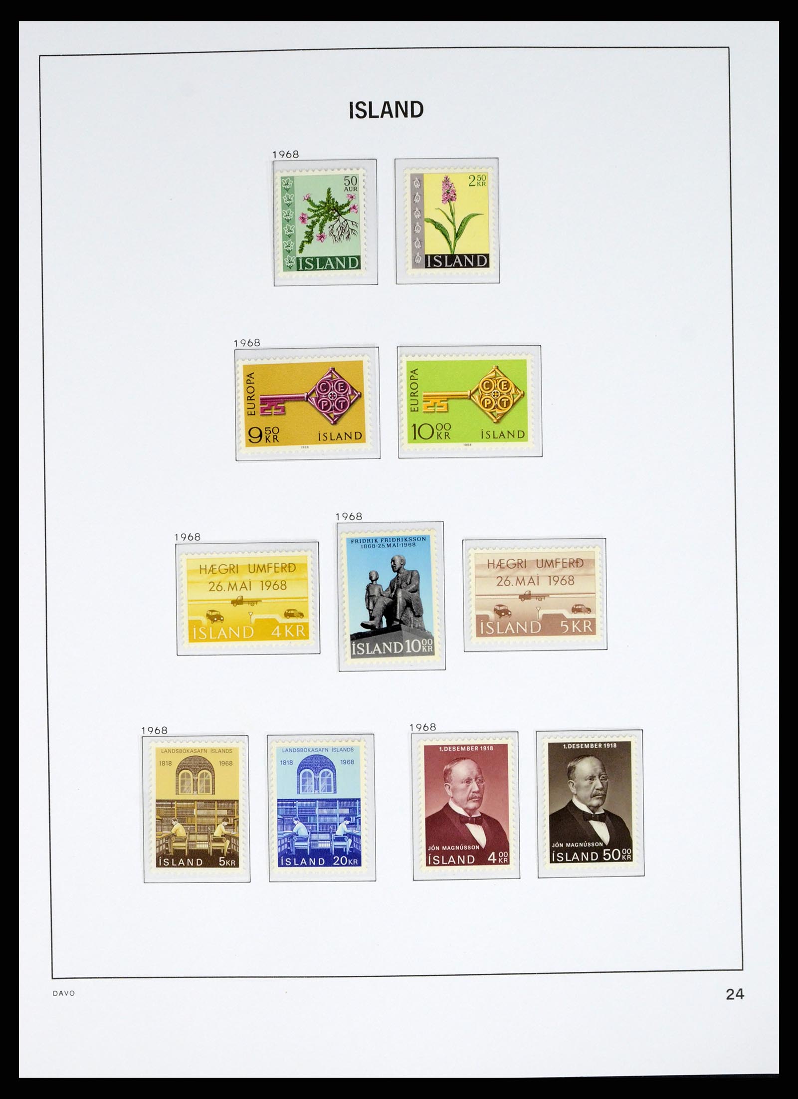 38040 0025 - Postzegelverzameling 38040 IJsland 1873-1989.