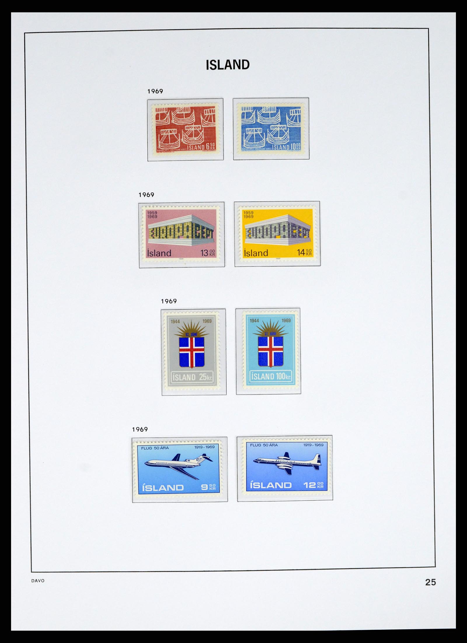 38040 0026 - Postzegelverzameling 38040 IJsland 1873-1989.