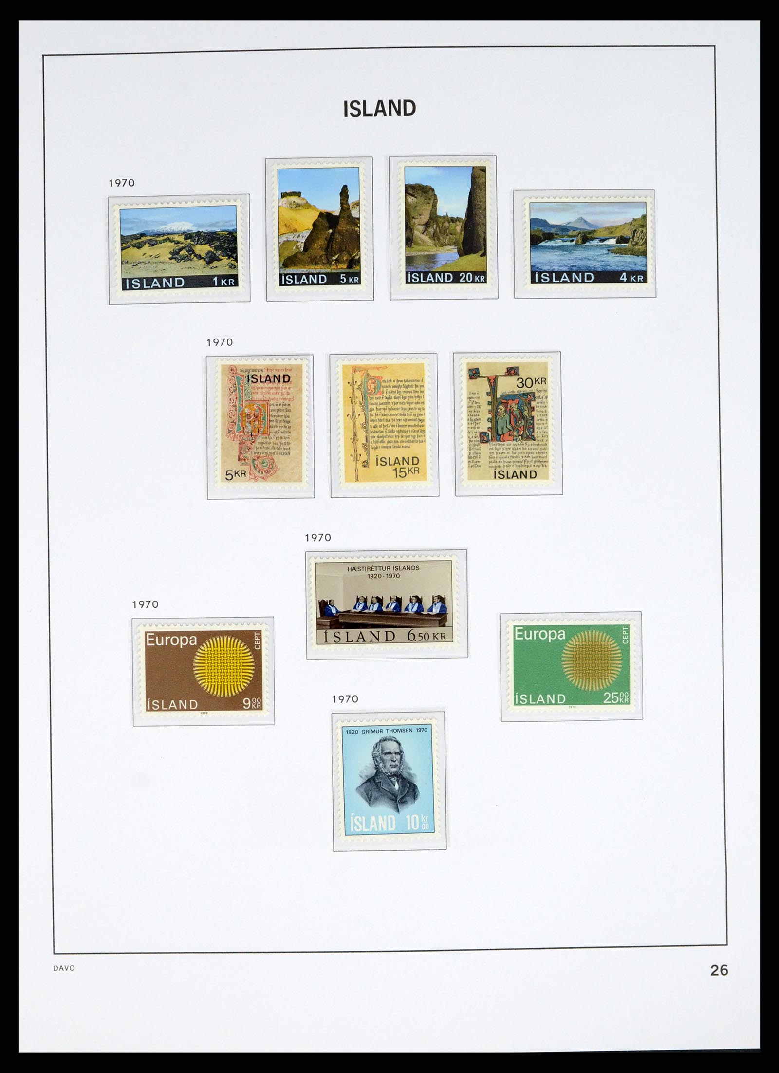 38040 0027 - Stamp collection 38040 Iceland 1873-1989.