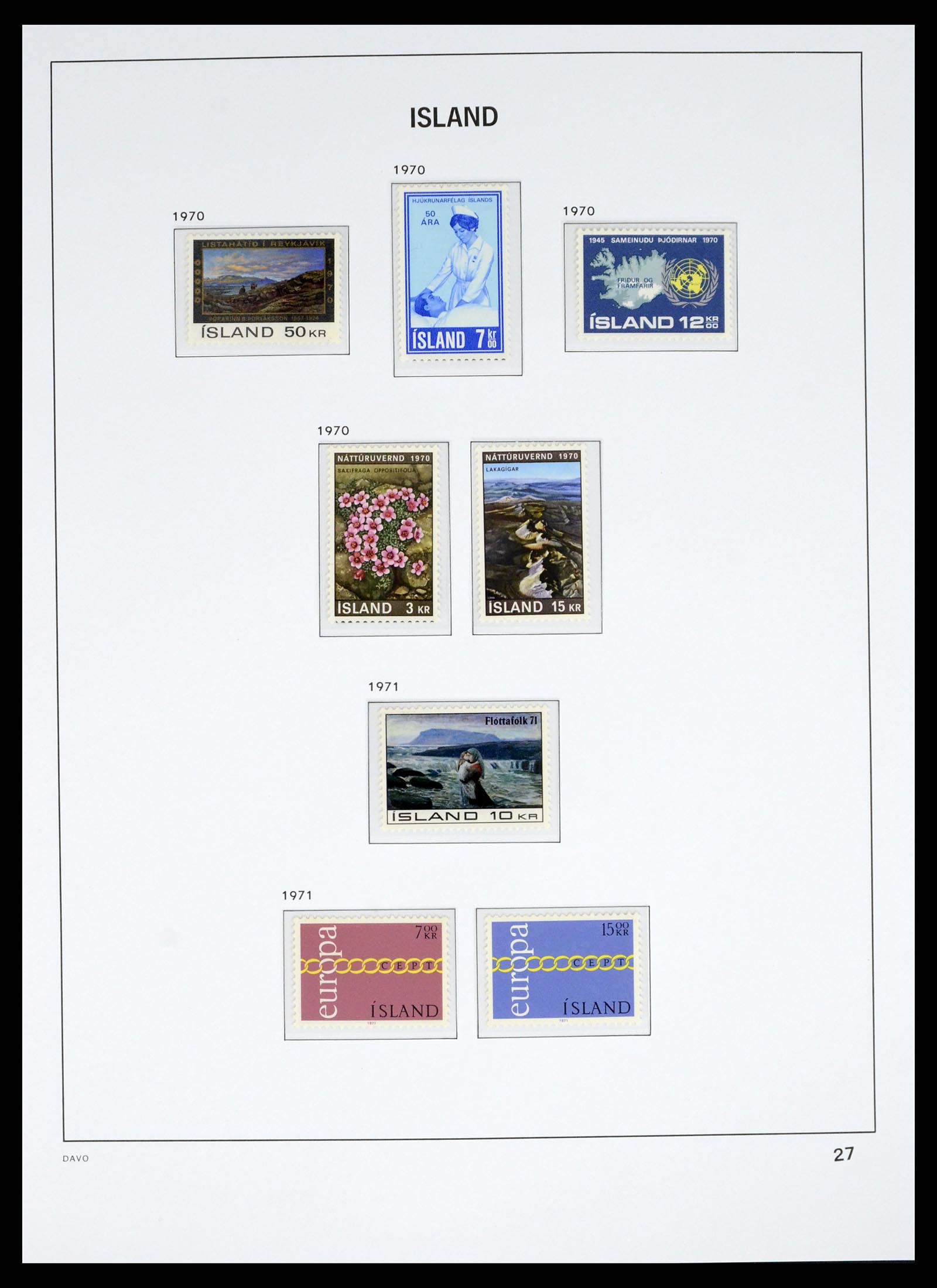 38040 0028 - Stamp collection 38040 Iceland 1873-1989.