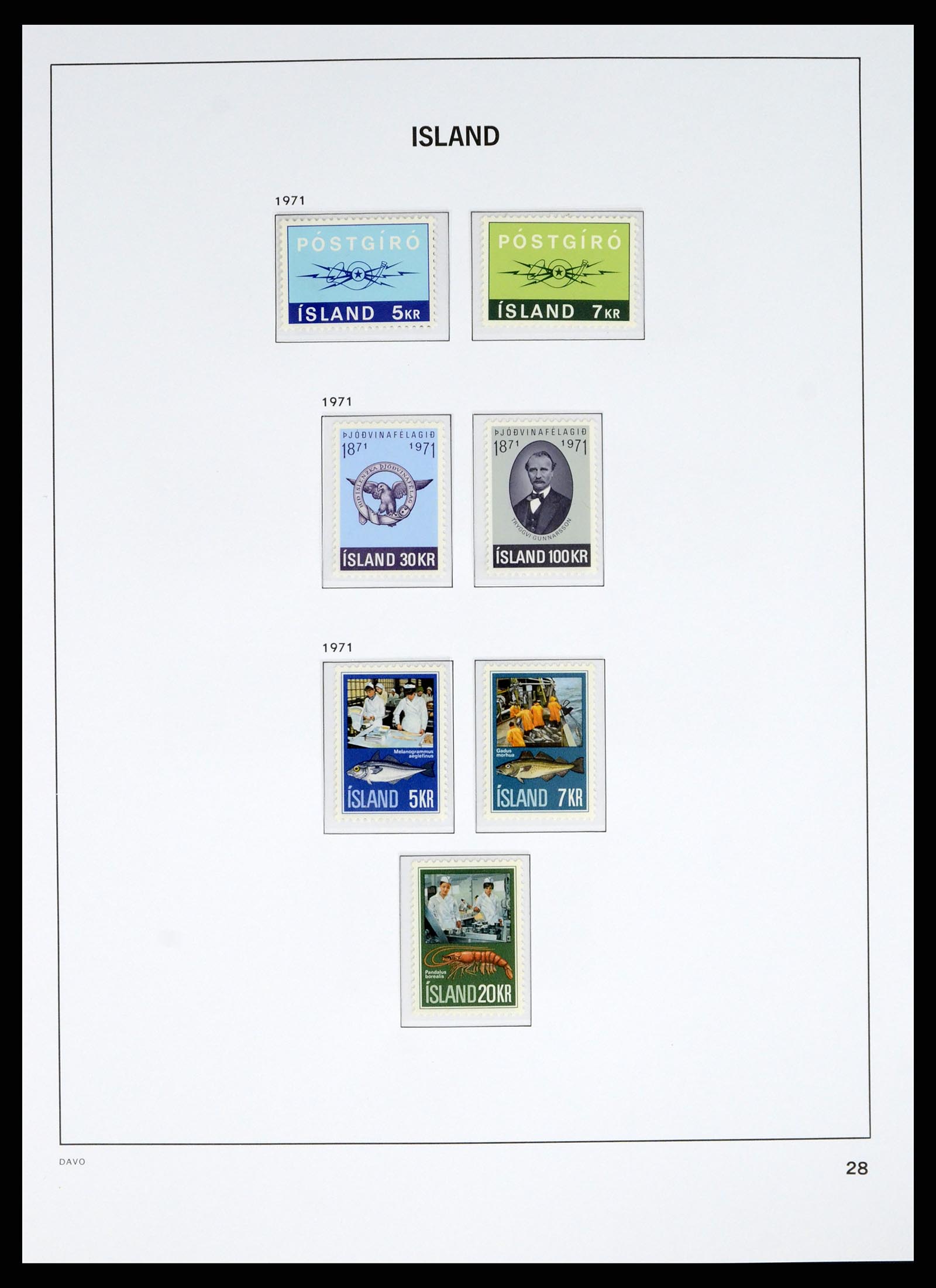 38040 0029 - Postzegelverzameling 38040 IJsland 1873-1989.