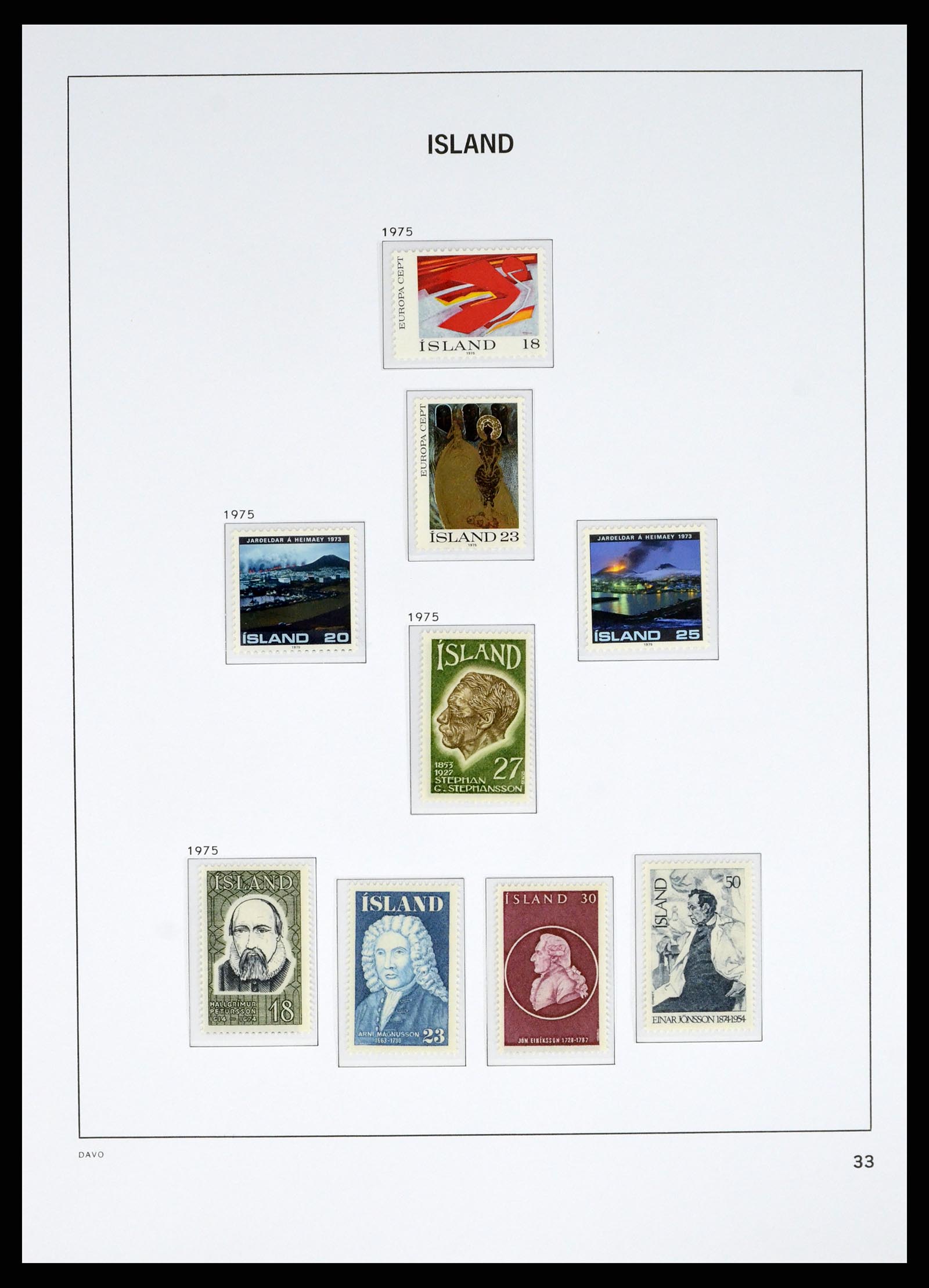 38040 0034 - Postzegelverzameling 38040 IJsland 1873-1989.