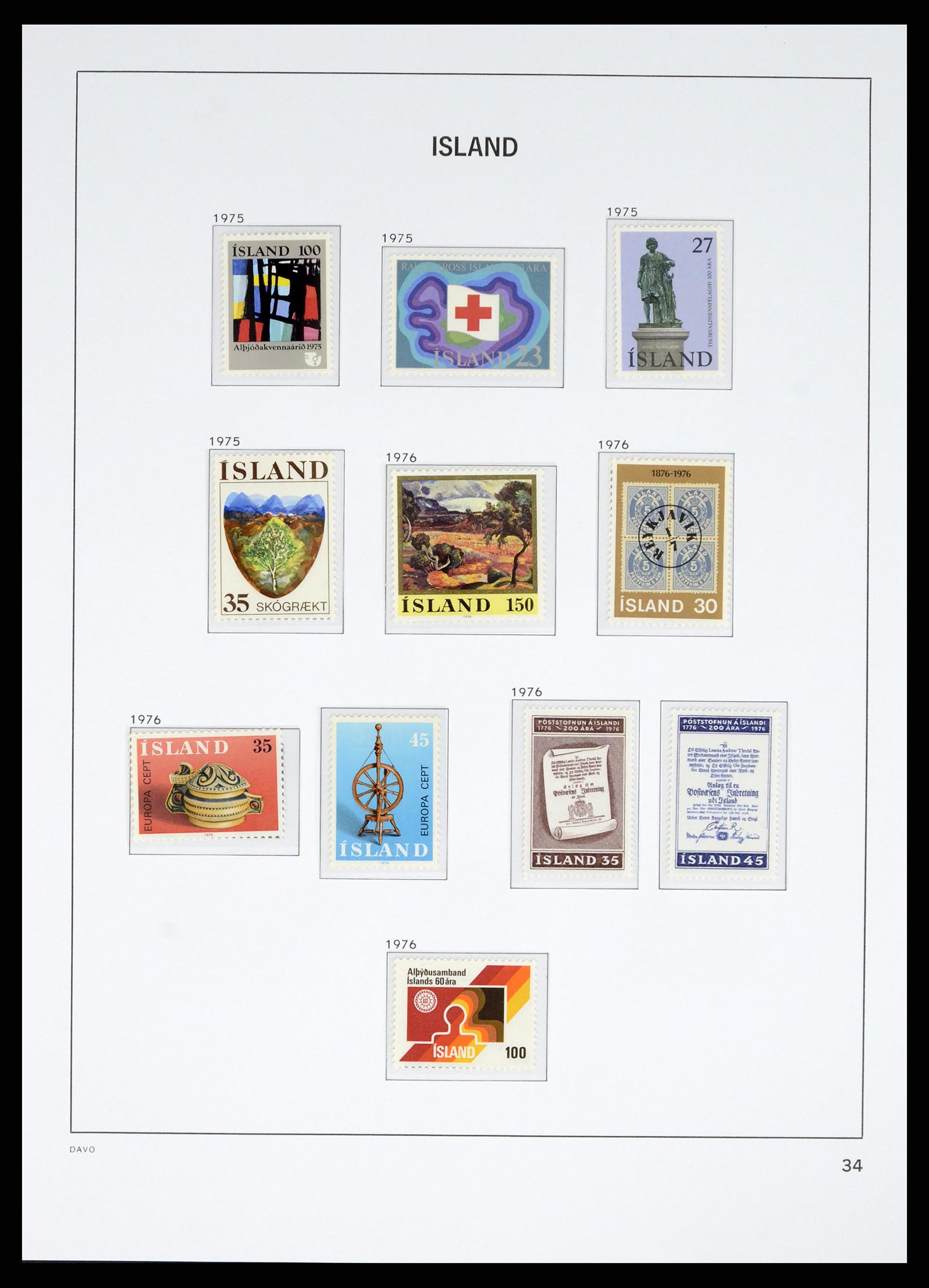 38040 0035 - Stamp collection 38040 Iceland 1873-1989.