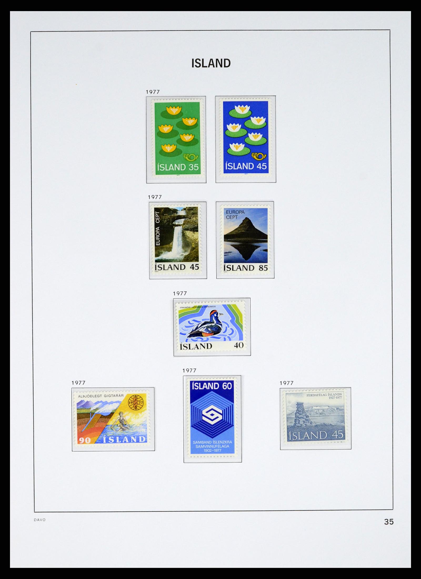 38040 0036 - Postzegelverzameling 38040 IJsland 1873-1989.