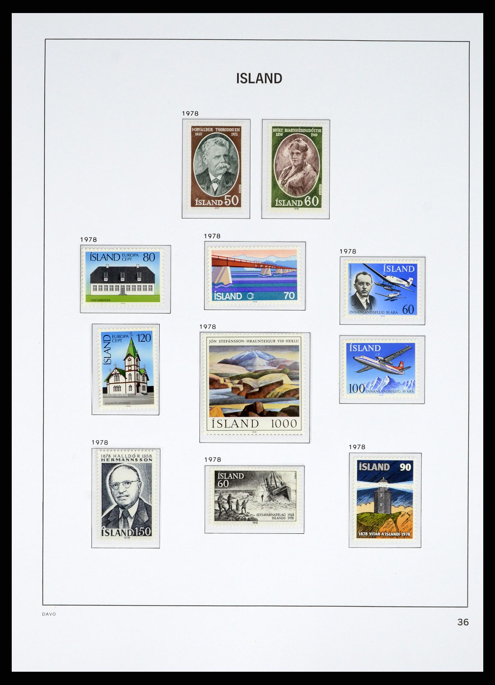 38040 0037 - Stamp collection 38040 Iceland 1873-1989.