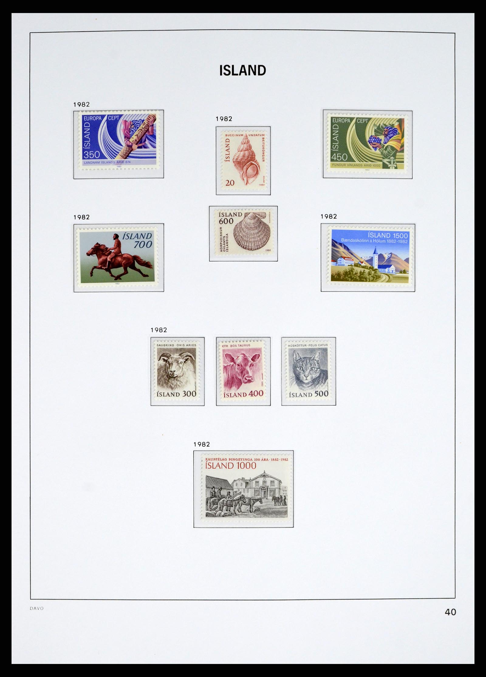 38040 0041 - Stamp collection 38040 Iceland 1873-1989.