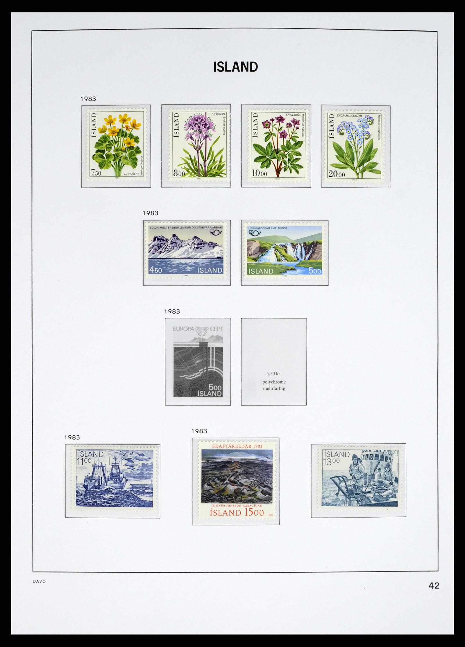 38040 0043 - Stamp collection 38040 Iceland 1873-1989.