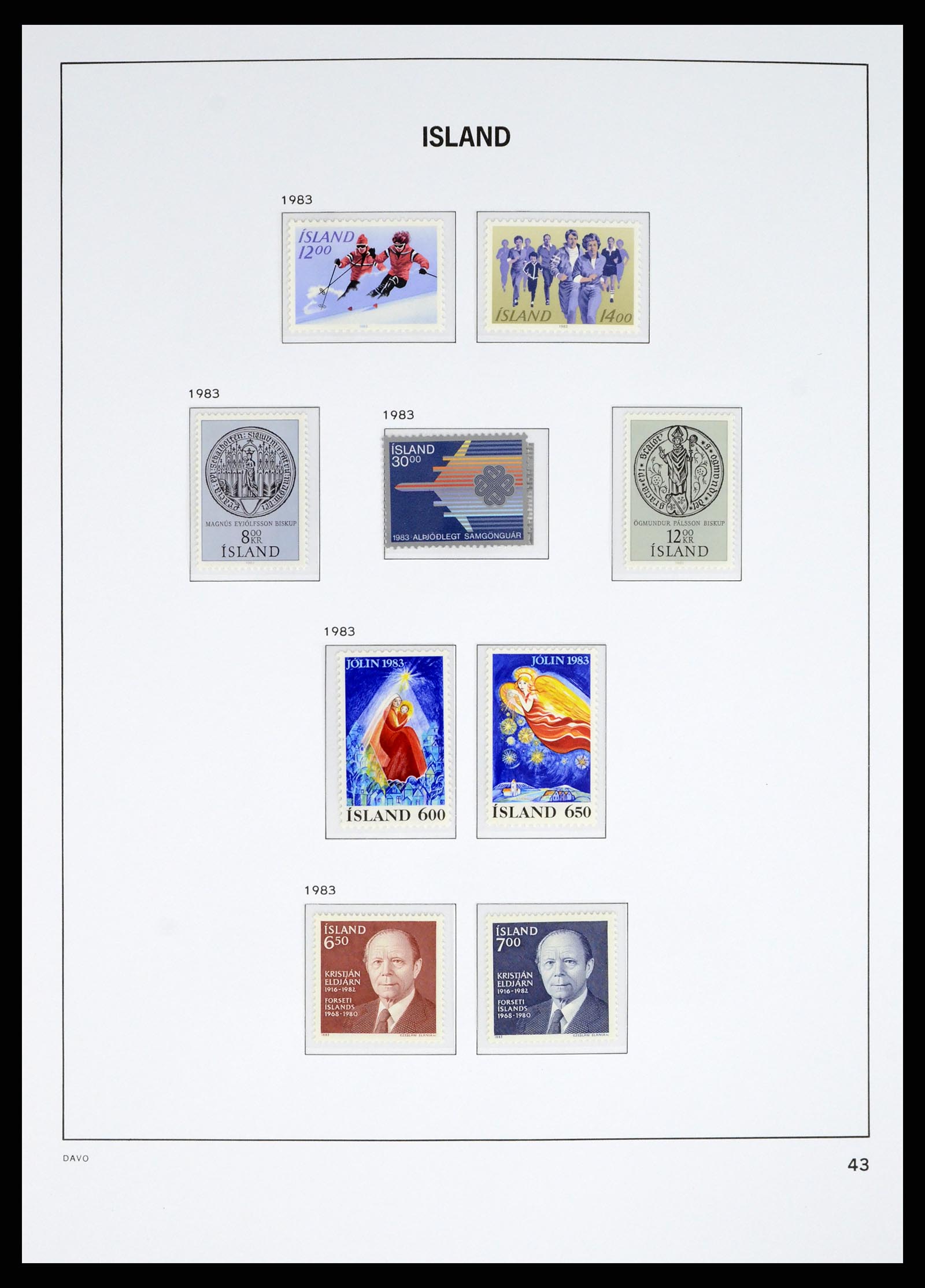 38040 0044 - Stamp collection 38040 Iceland 1873-1989.