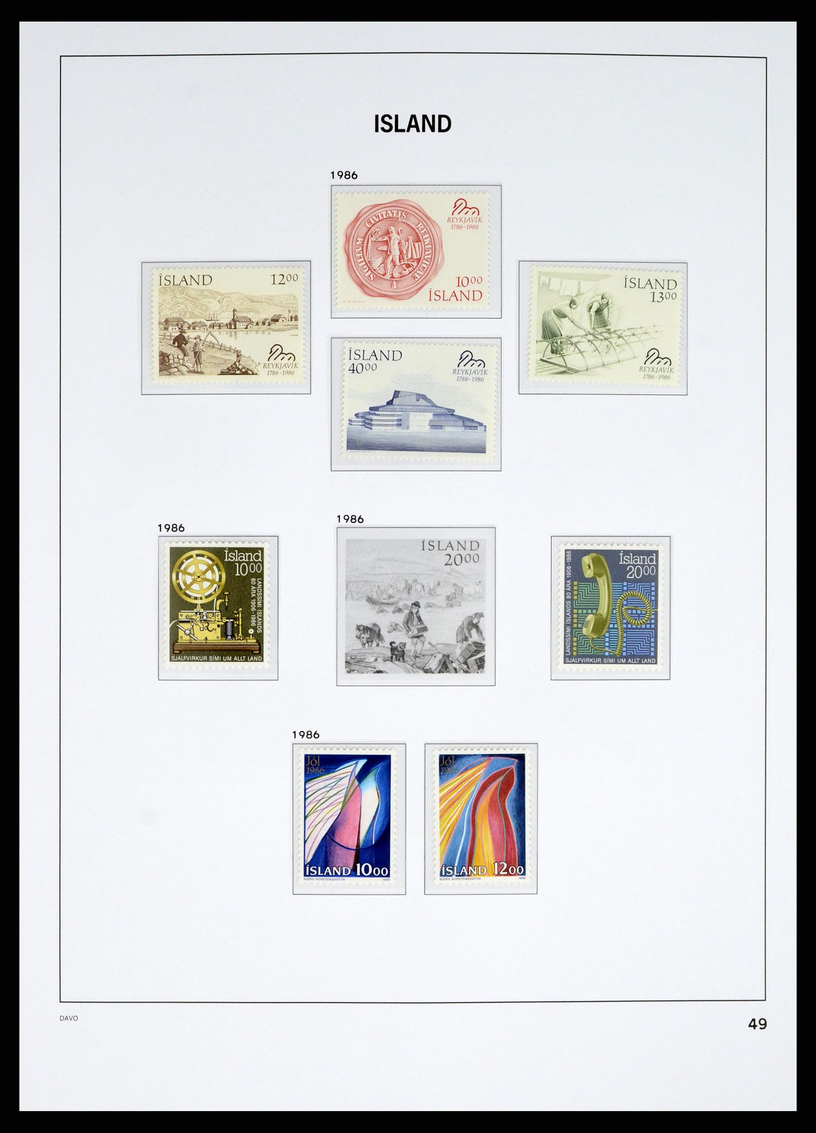 38040 0050 - Stamp collection 38040 Iceland 1873-1989.