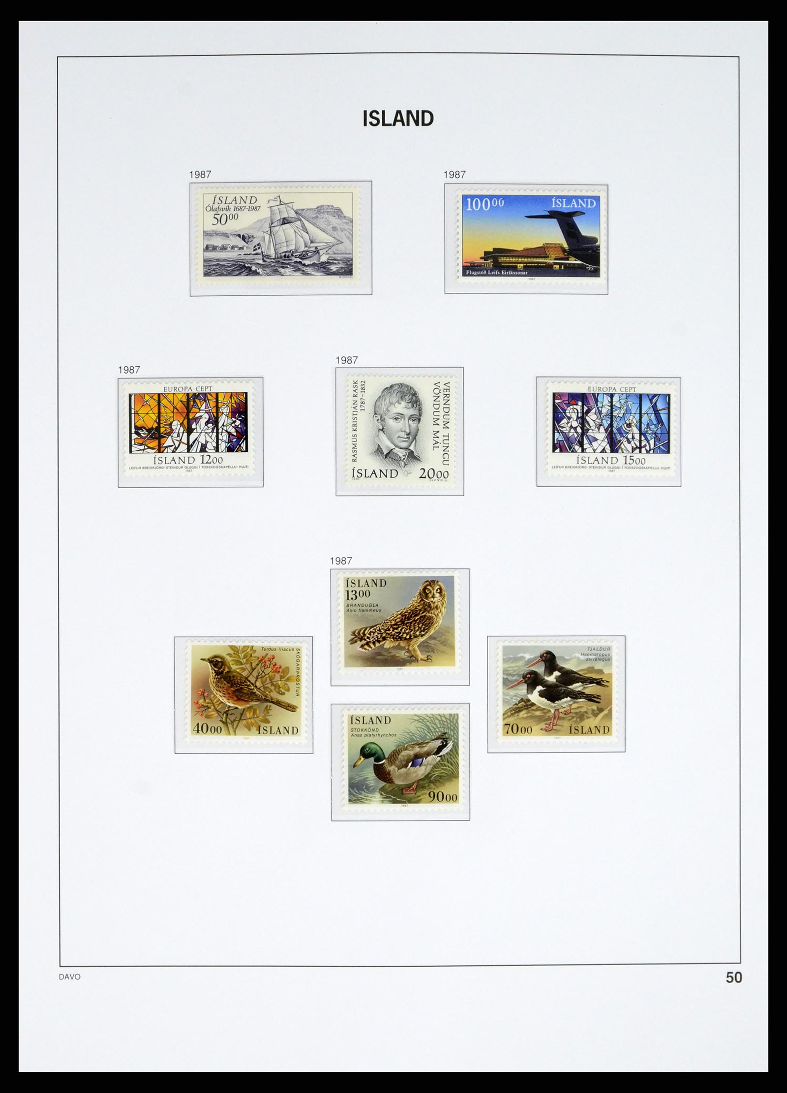 38040 0051 - Postzegelverzameling 38040 IJsland 1873-1989.