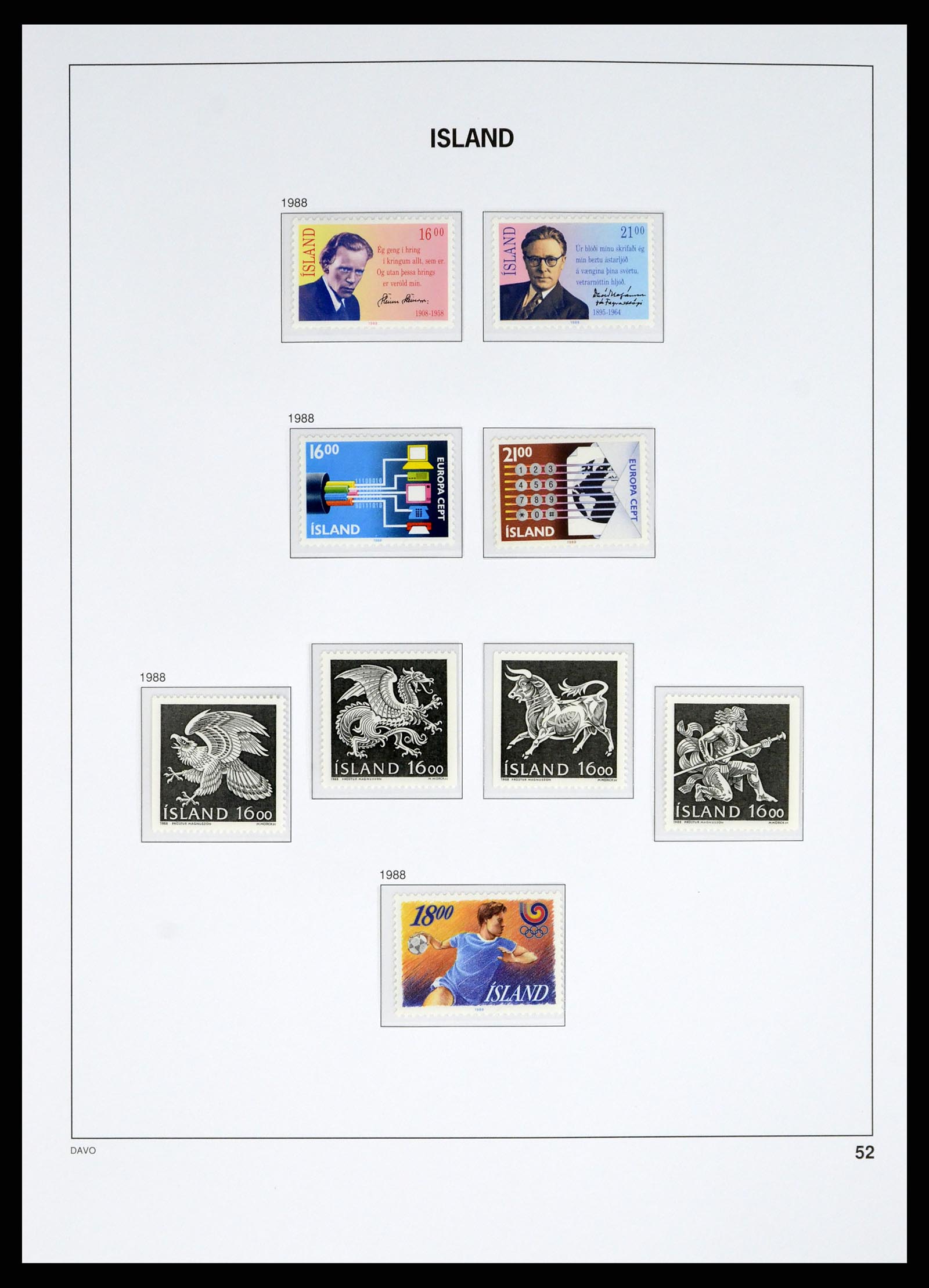 38040 0053 - Postzegelverzameling 38040 IJsland 1873-1989.