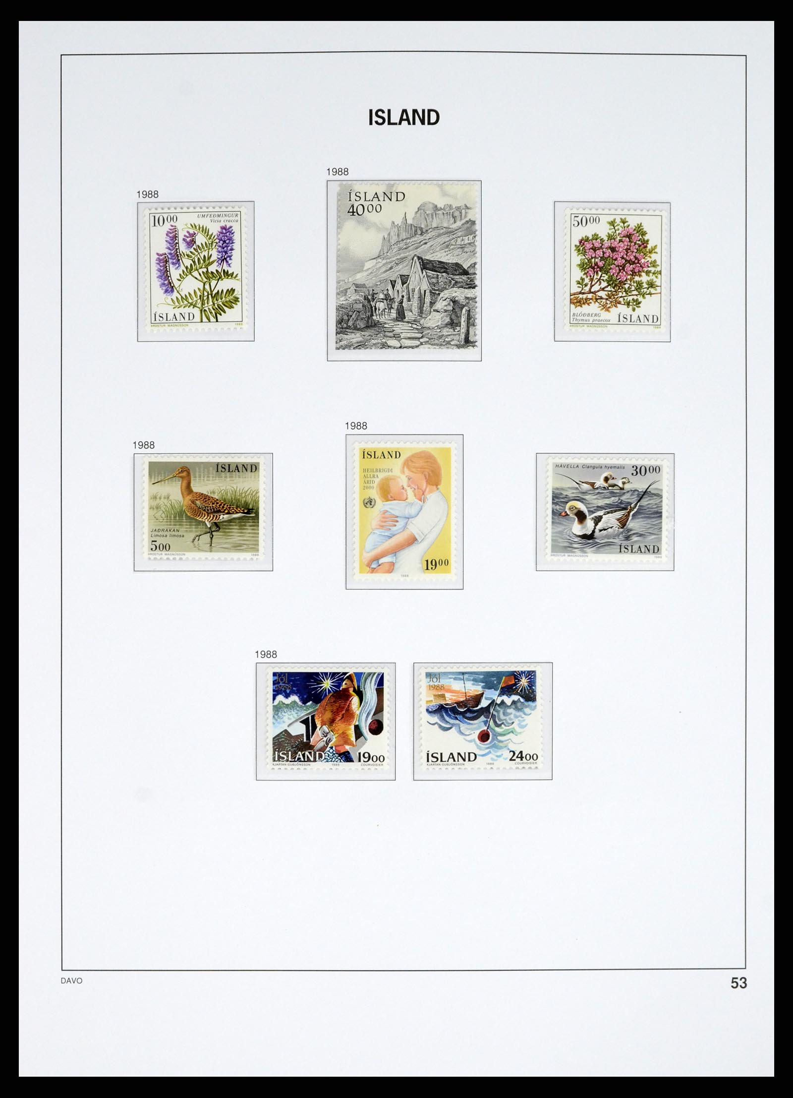 38040 0054 - Stamp collection 38040 Iceland 1873-1989.