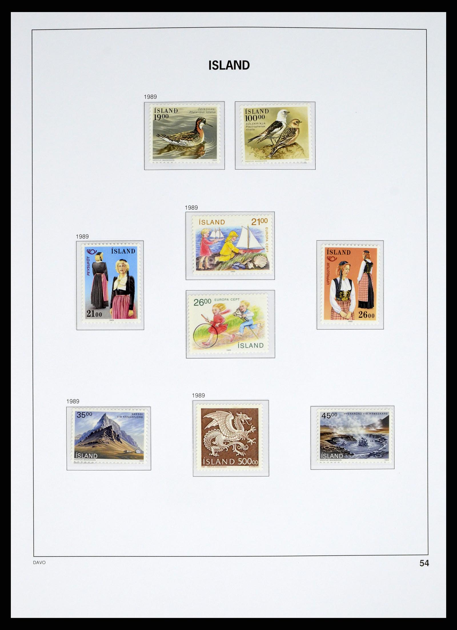 38040 0055 - Postzegelverzameling 38040 IJsland 1873-1989.