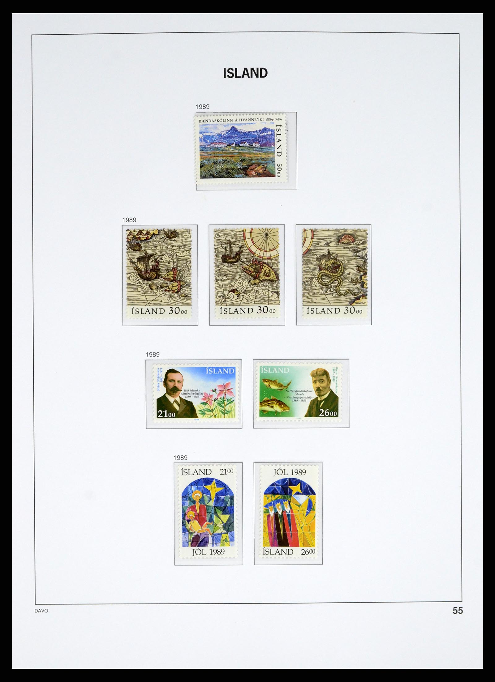 38040 0056 - Stamp collection 38040 Iceland 1873-1989.