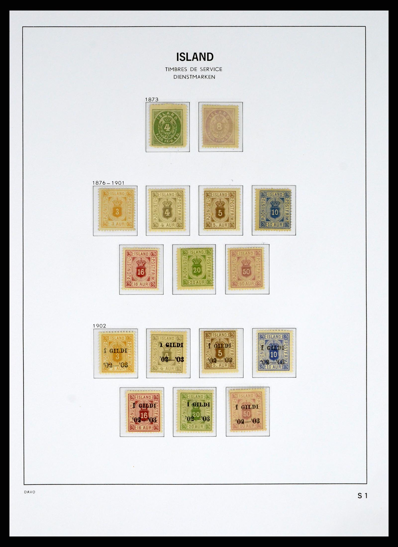 38040 0068 - Postzegelverzameling 38040 IJsland 1873-1989.