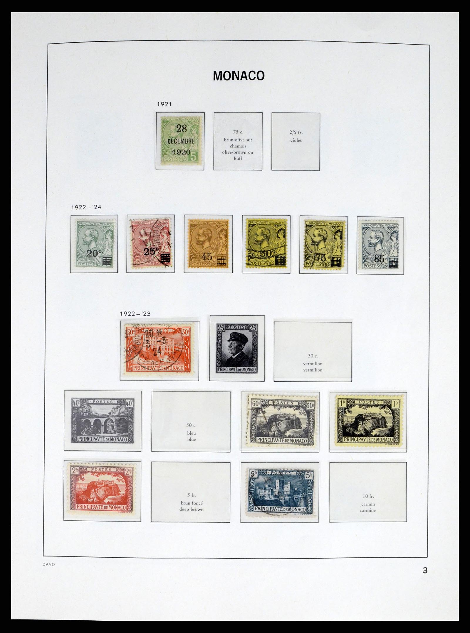 38041 0003 - Postzegelverzameling 38041 Monaco 1885-1974.