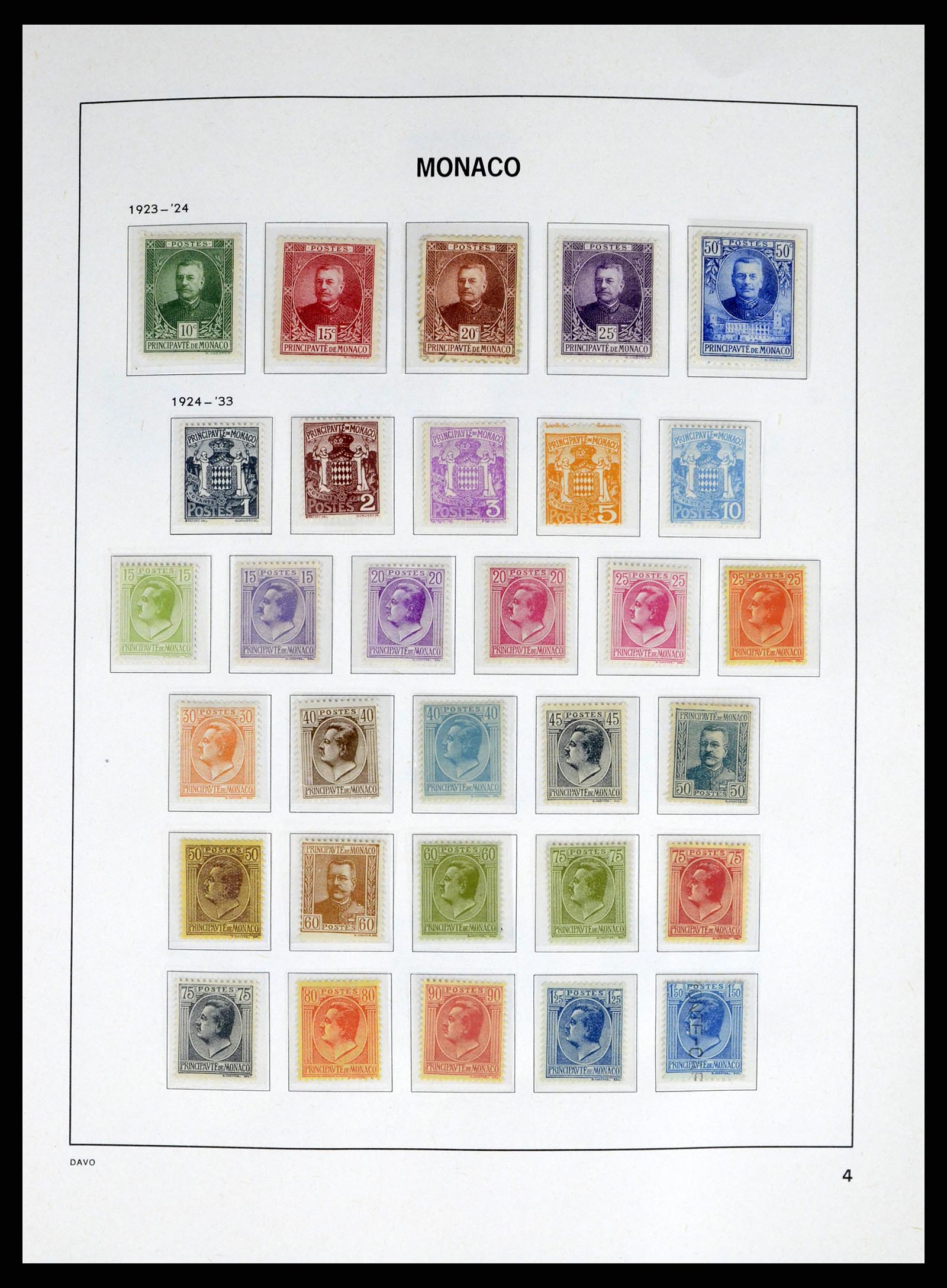 38041 0004 - Postzegelverzameling 38041 Monaco 1885-1974.