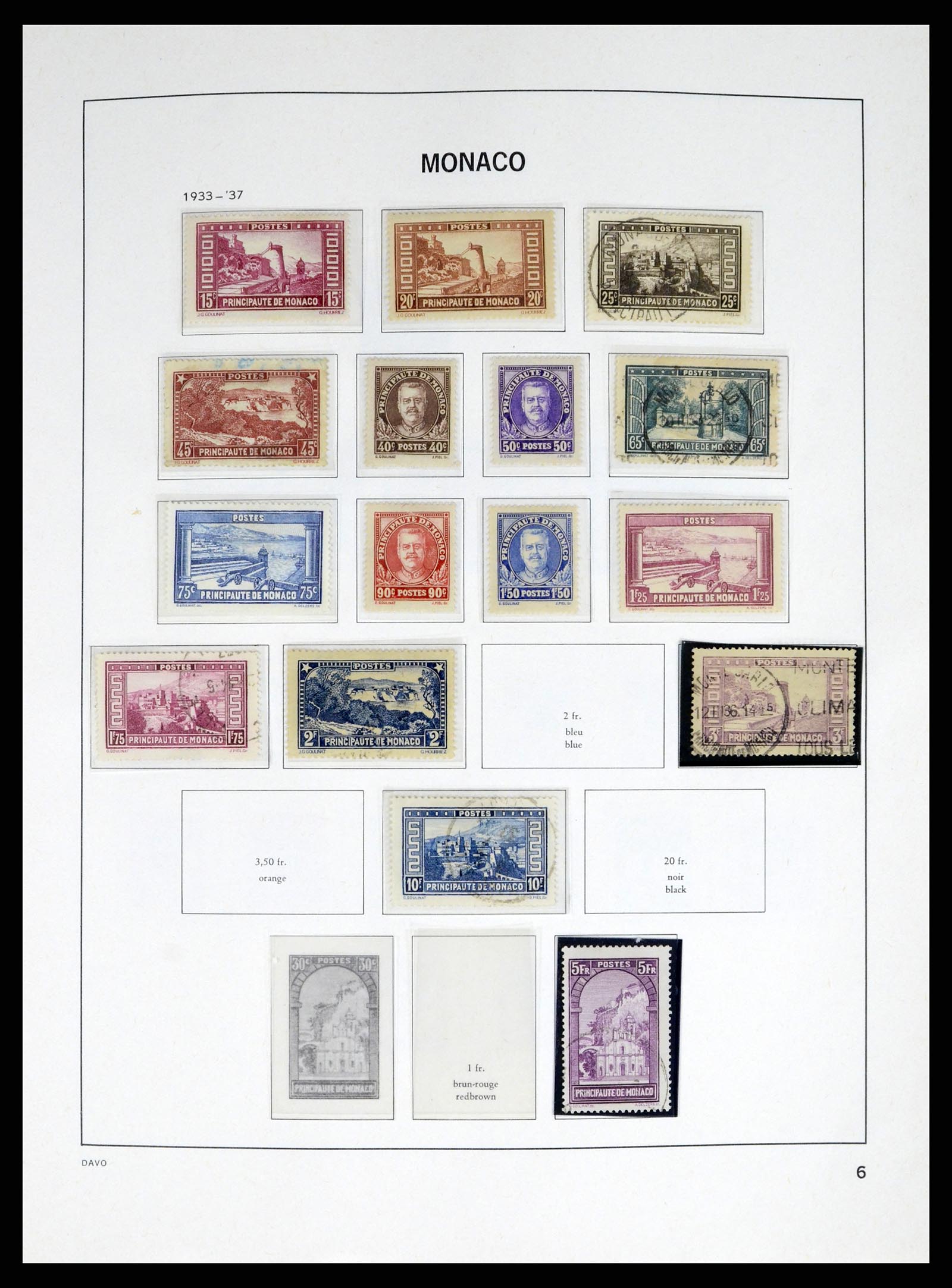 38041 0006 - Postzegelverzameling 38041 Monaco 1885-1974.