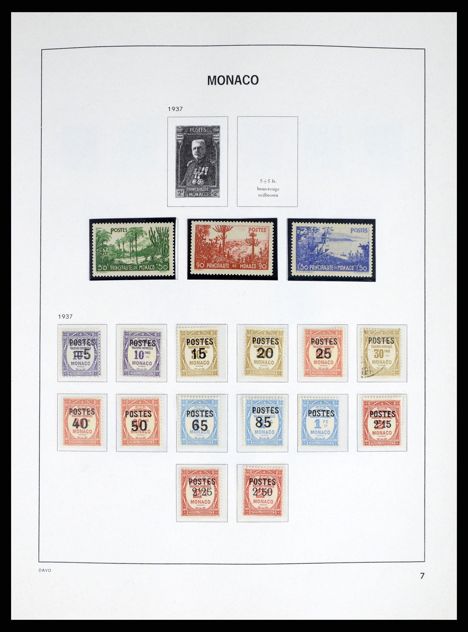 38041 0007 - Postzegelverzameling 38041 Monaco 1885-1974.