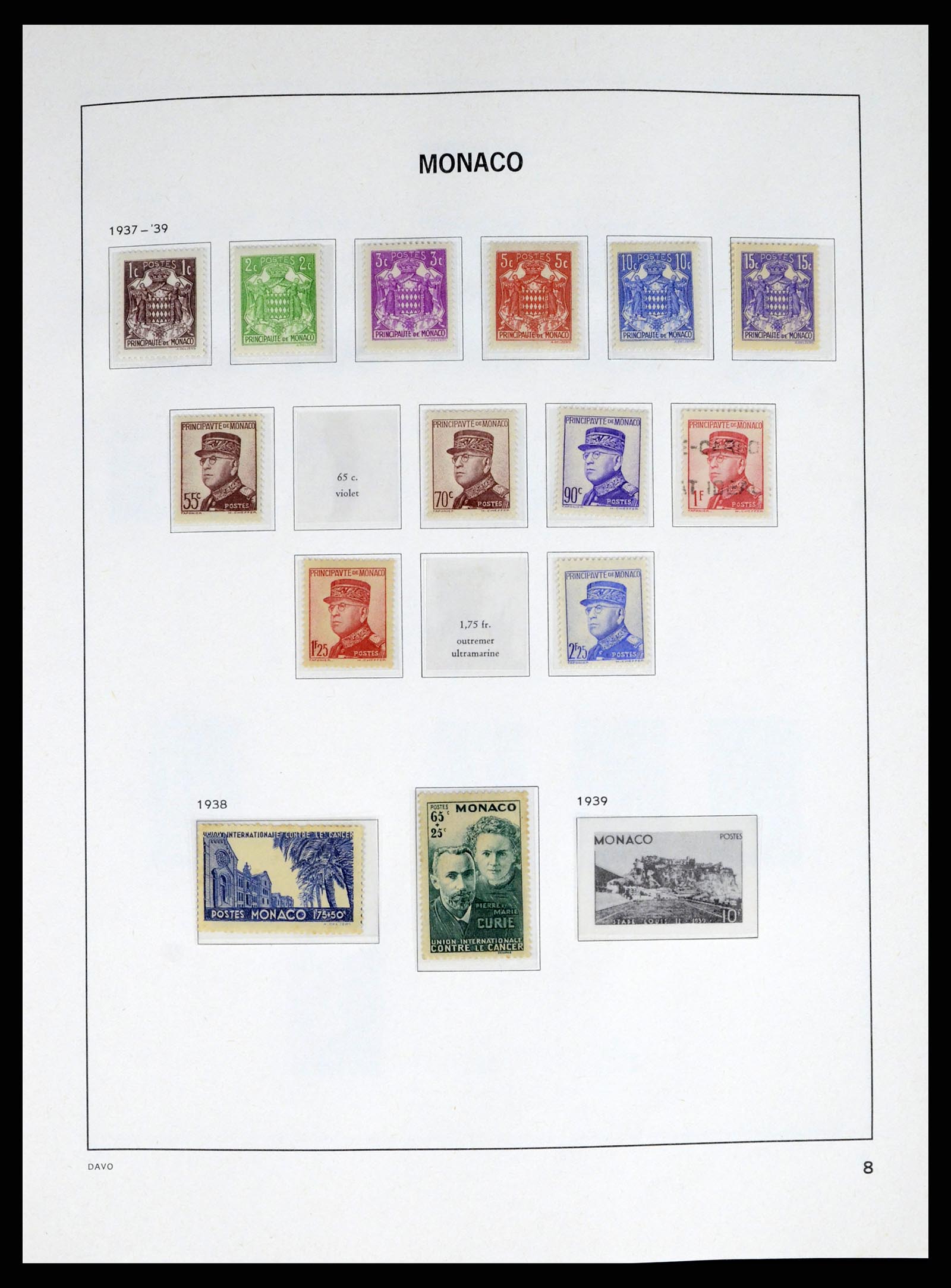 38041 0008 - Postzegelverzameling 38041 Monaco 1885-1974.