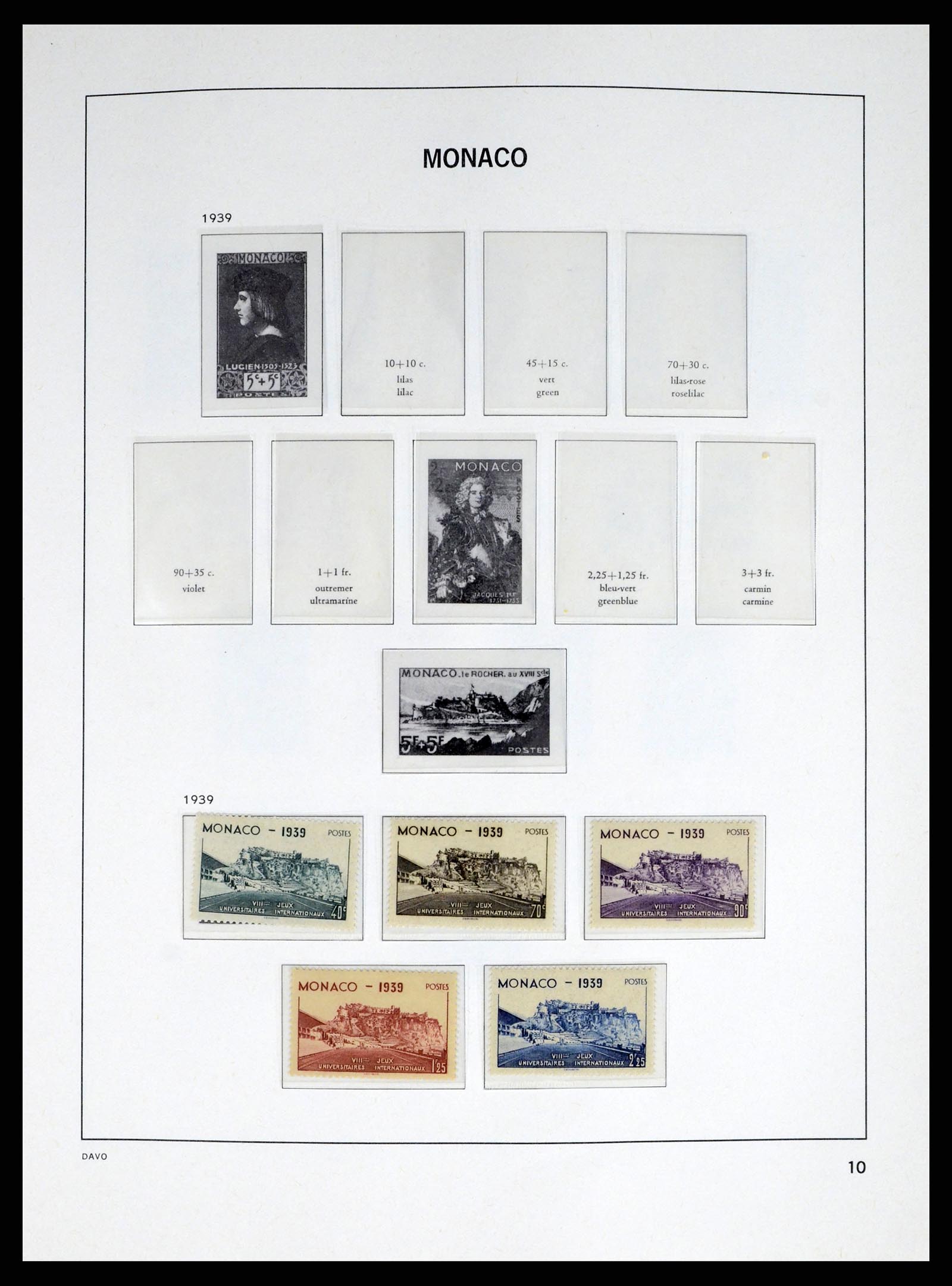 38041 0010 - Postzegelverzameling 38041 Monaco 1885-1974.