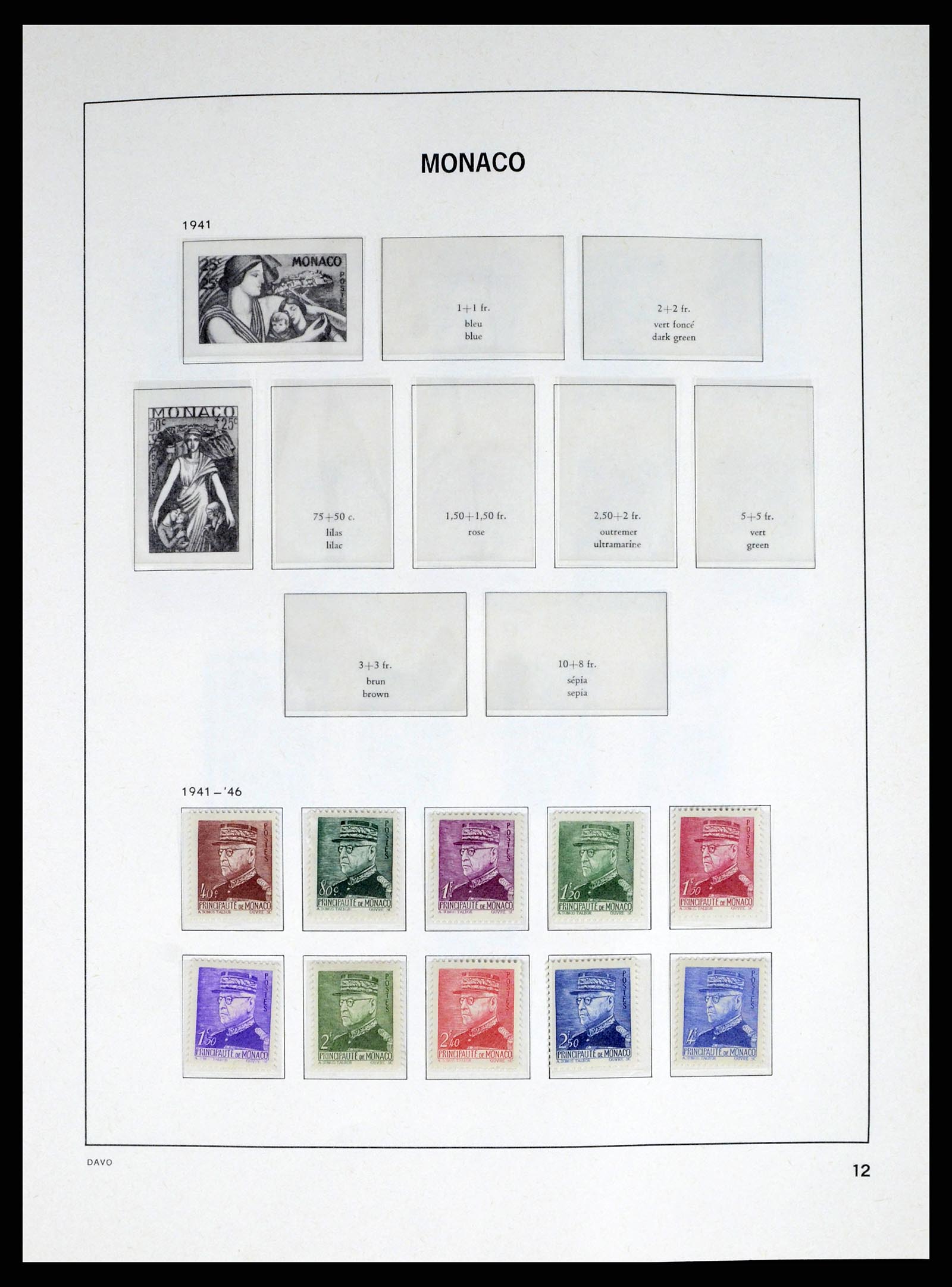 38041 0012 - Postzegelverzameling 38041 Monaco 1885-1974.