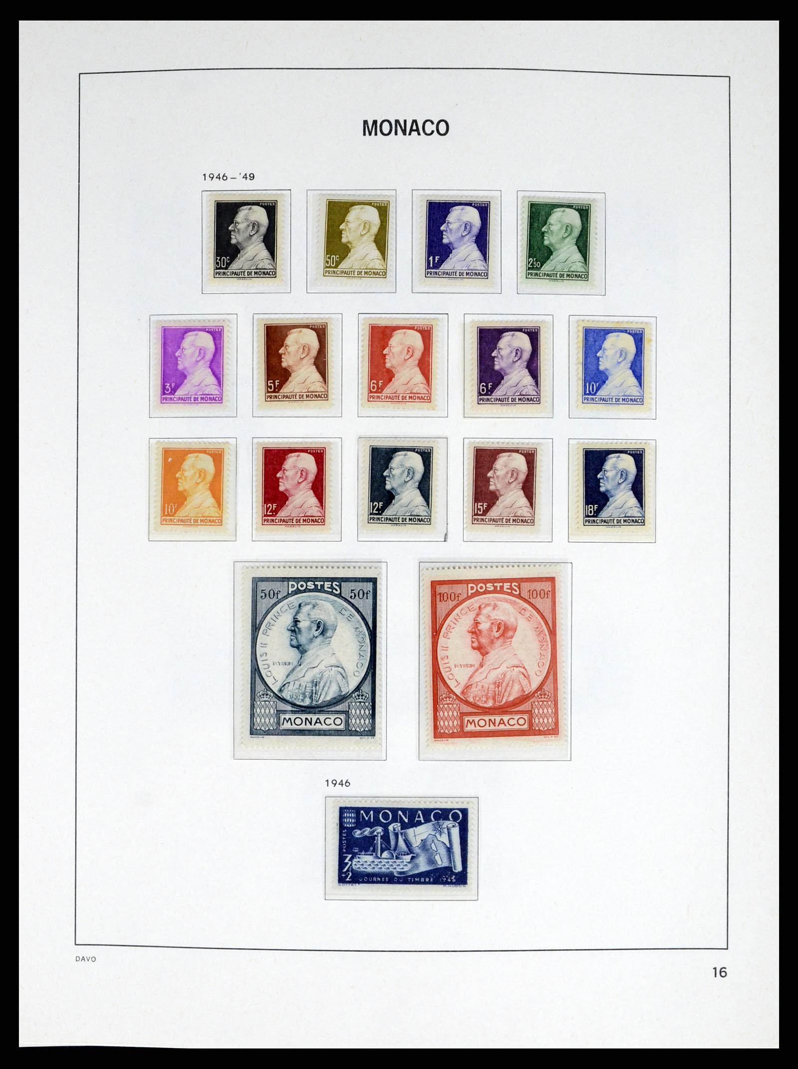 38041 0016 - Postzegelverzameling 38041 Monaco 1885-1974.