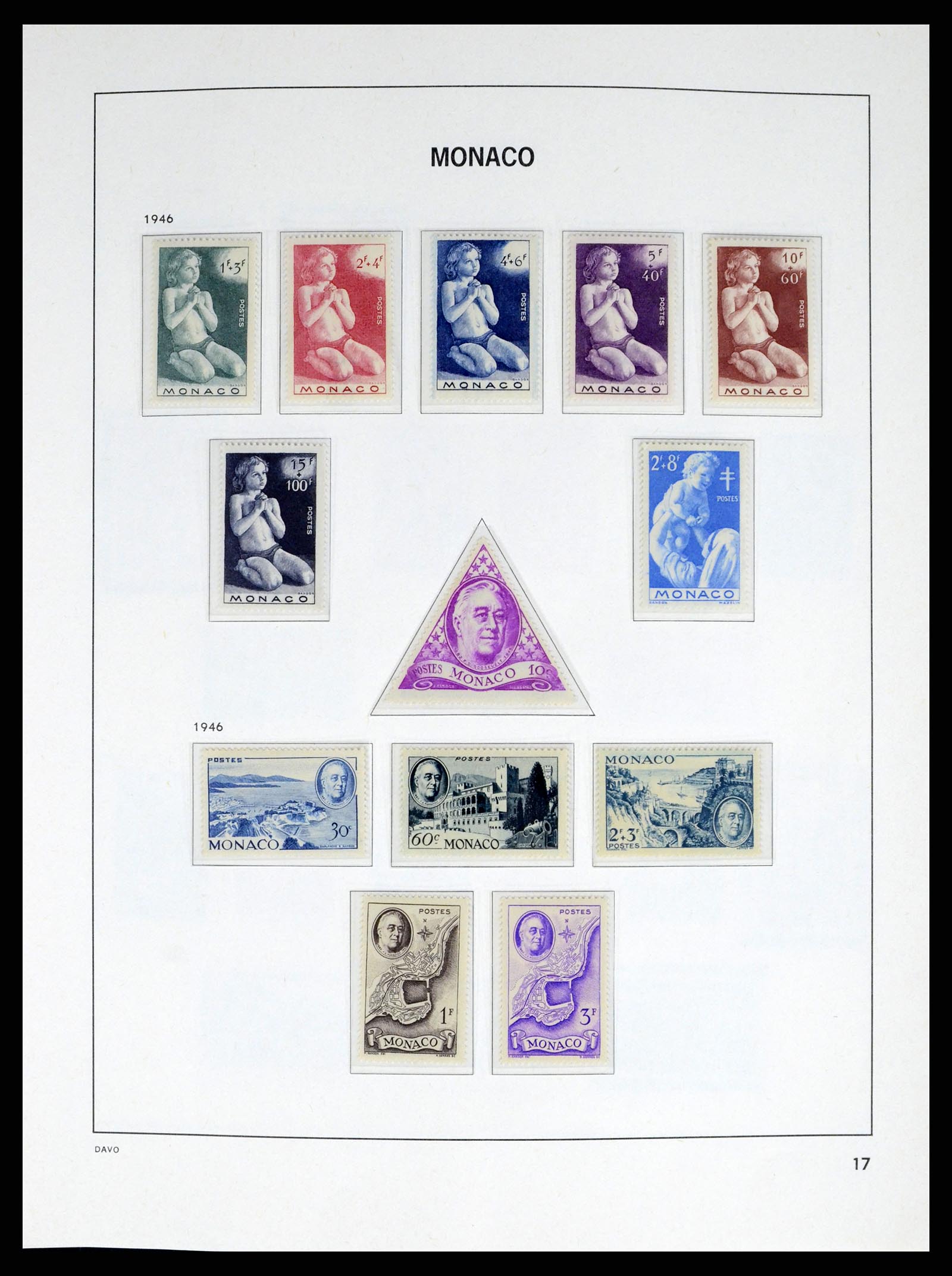 38041 0017 - Postzegelverzameling 38041 Monaco 1885-1974.