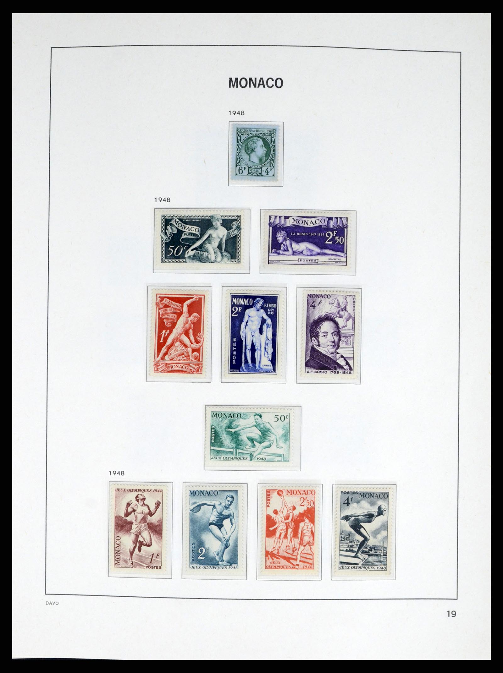 38041 0019 - Postzegelverzameling 38041 Monaco 1885-1974.