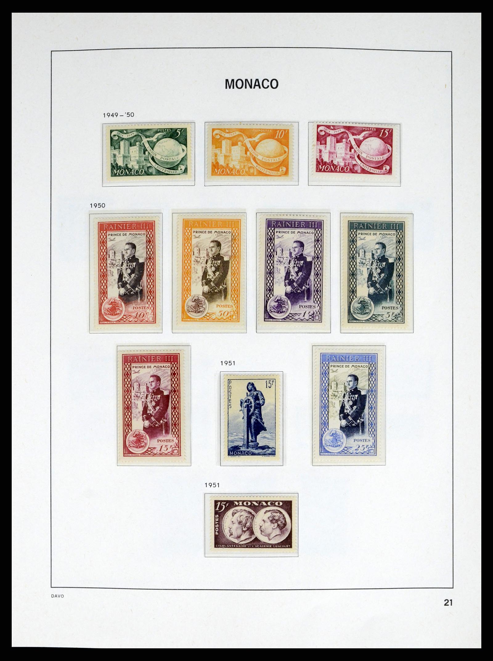 38041 0021 - Stamp collection 38041 Monaco 1885-1974.