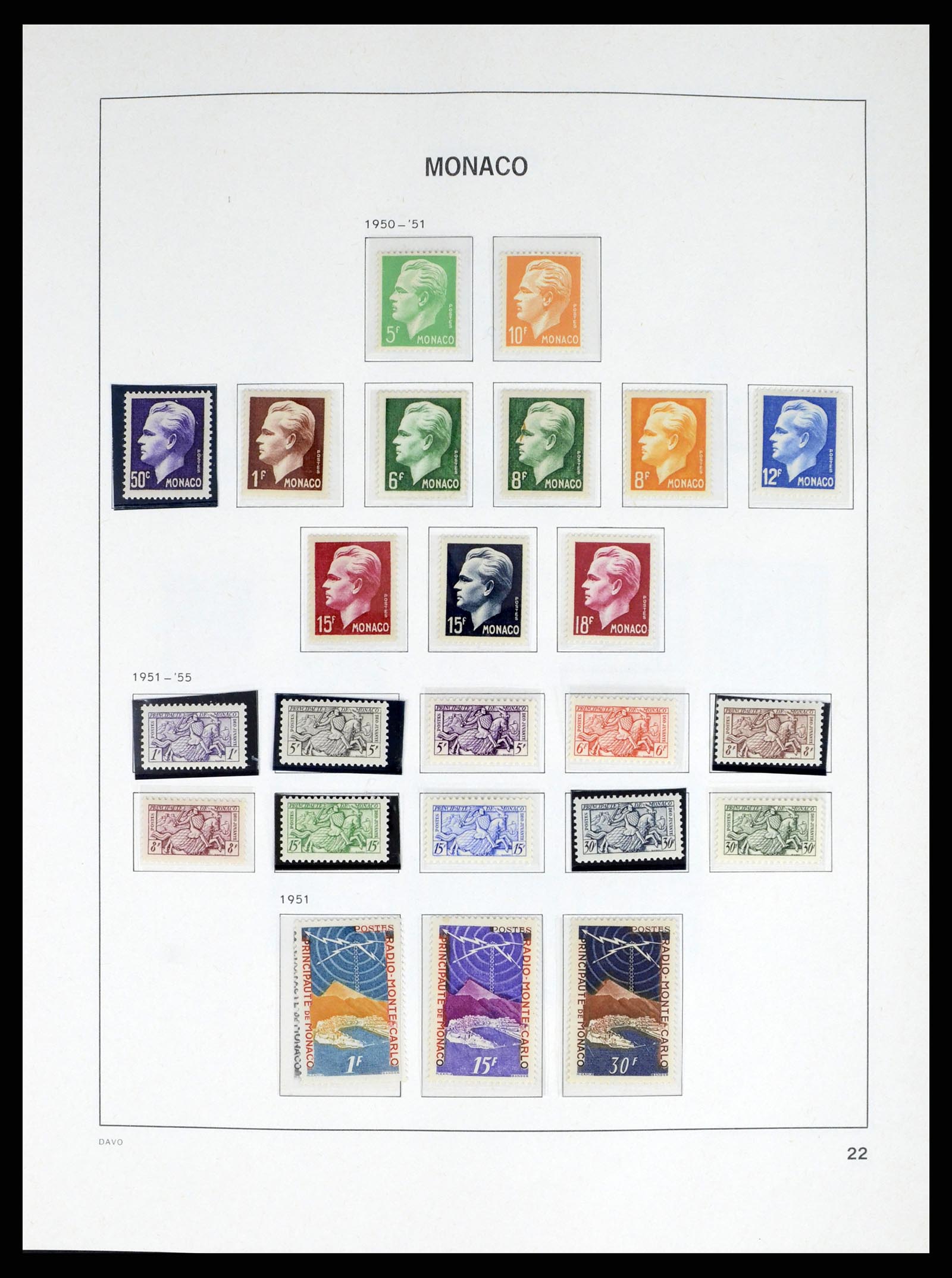 38041 0022 - Stamp collection 38041 Monaco 1885-1974.