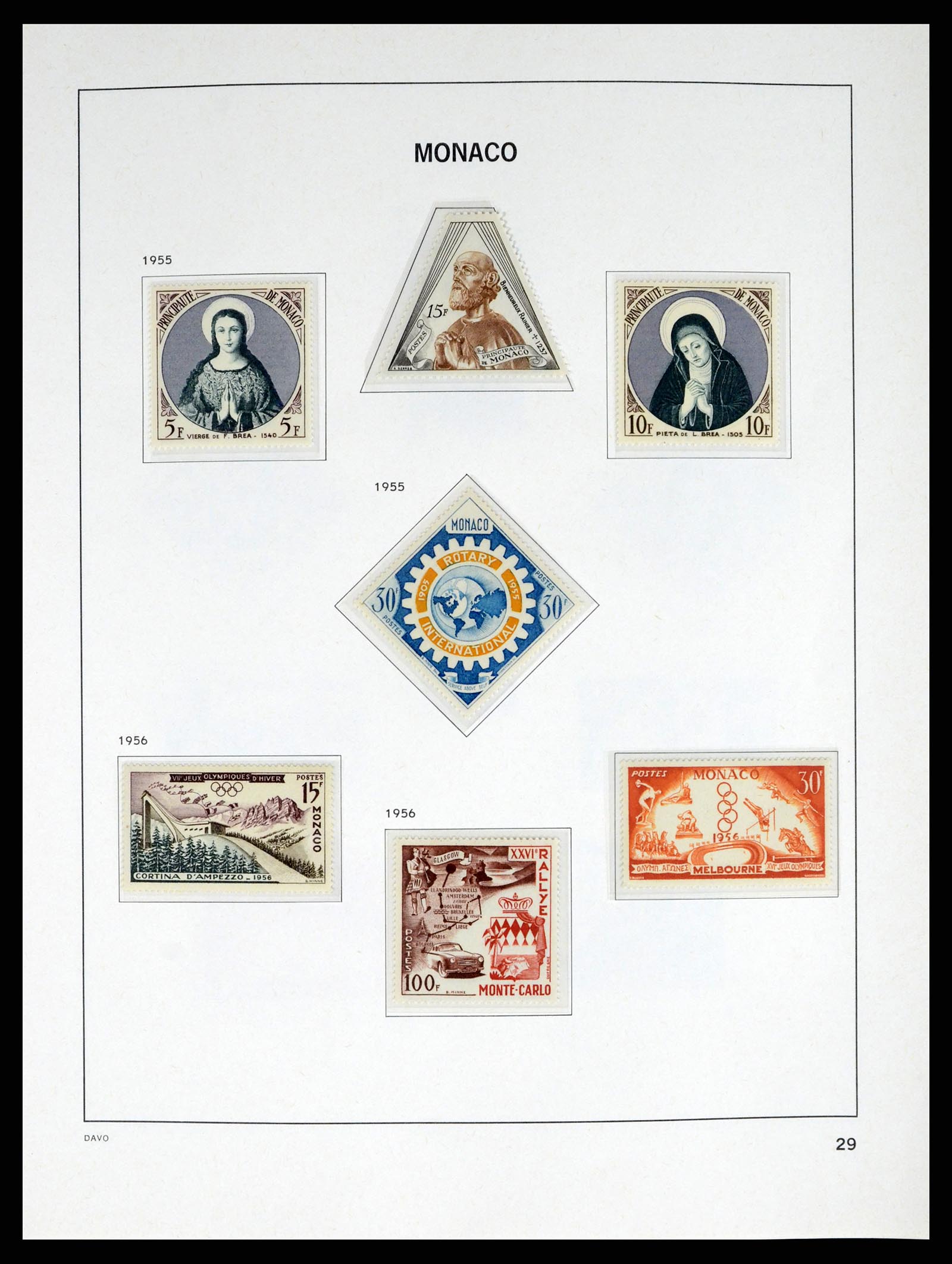 38041 0029 - Stamp collection 38041 Monaco 1885-1974.