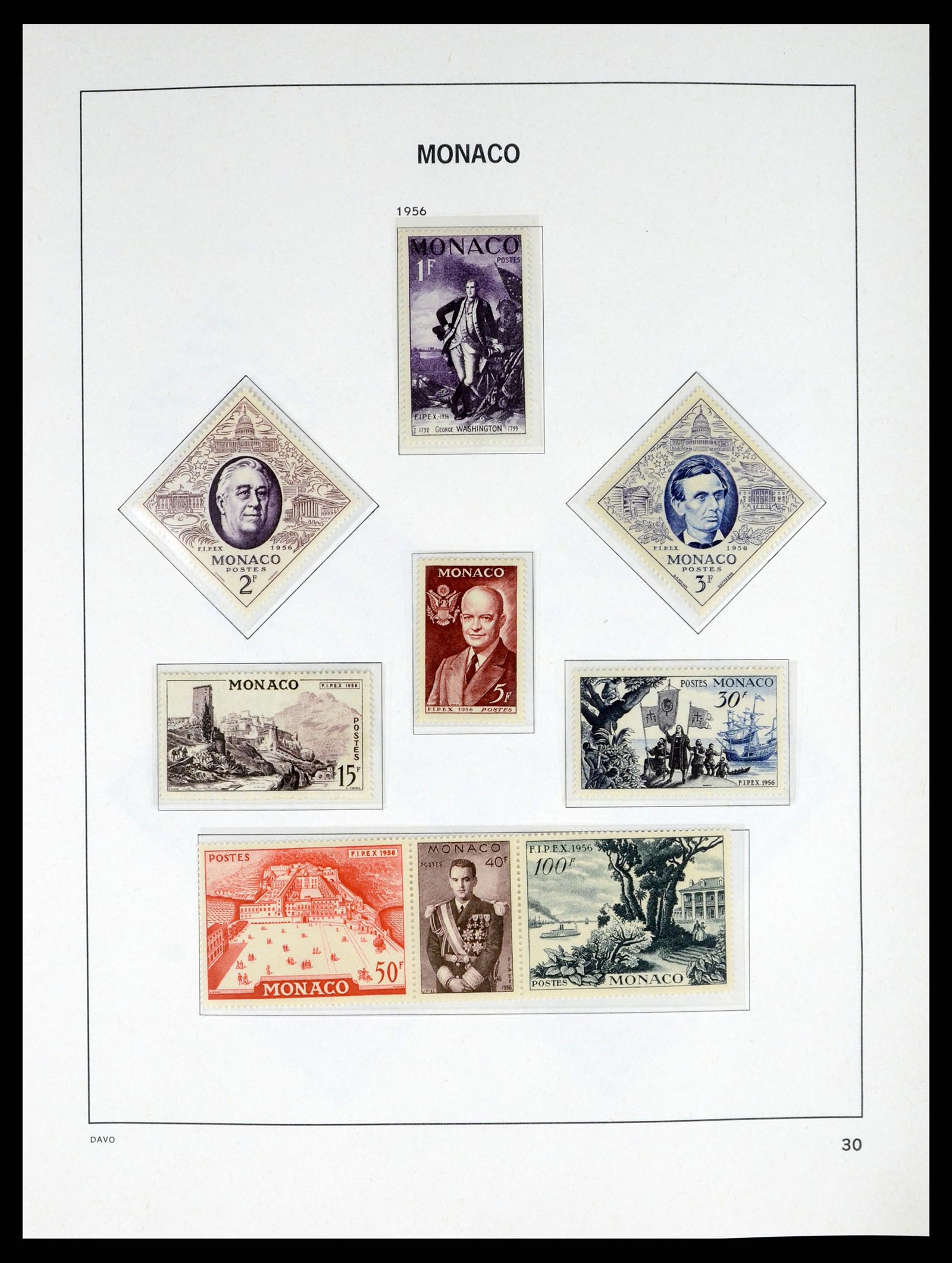 38041 0030 - Stamp collection 38041 Monaco 1885-1974.