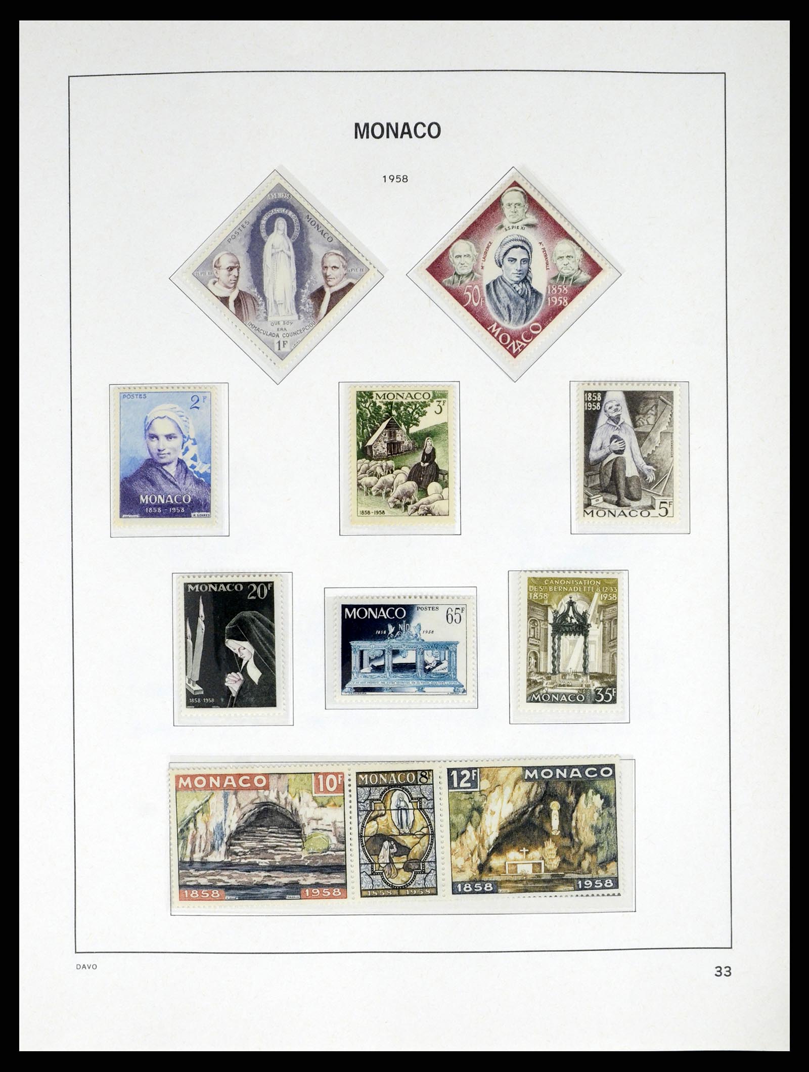 38041 0033 - Stamp collection 38041 Monaco 1885-1974.