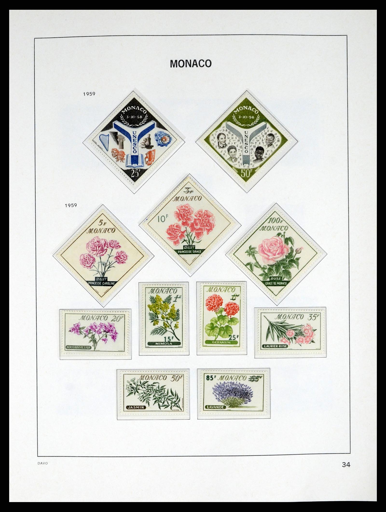 38041 0034 - Stamp collection 38041 Monaco 1885-1974.
