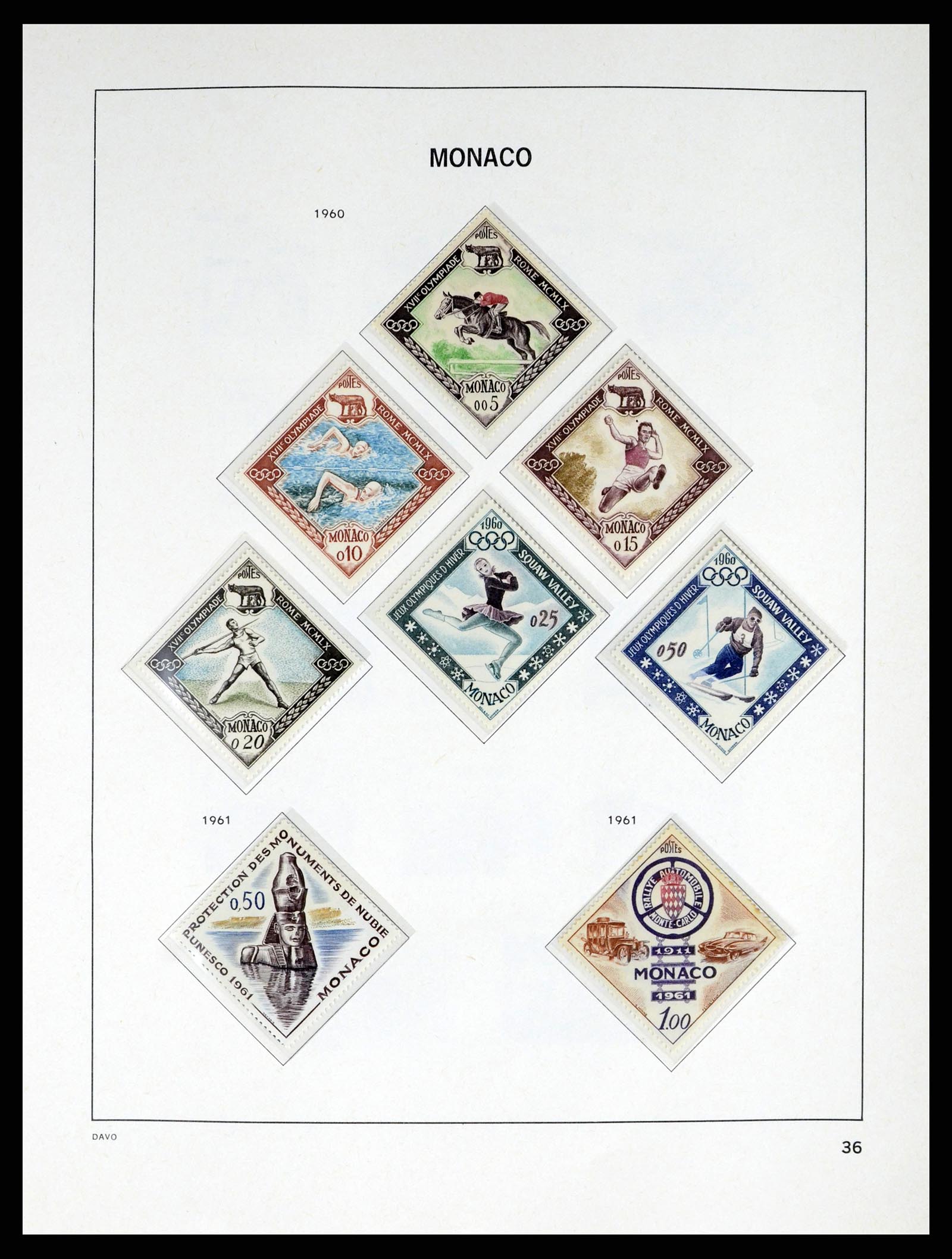 38041 0036 - Stamp collection 38041 Monaco 1885-1974.
