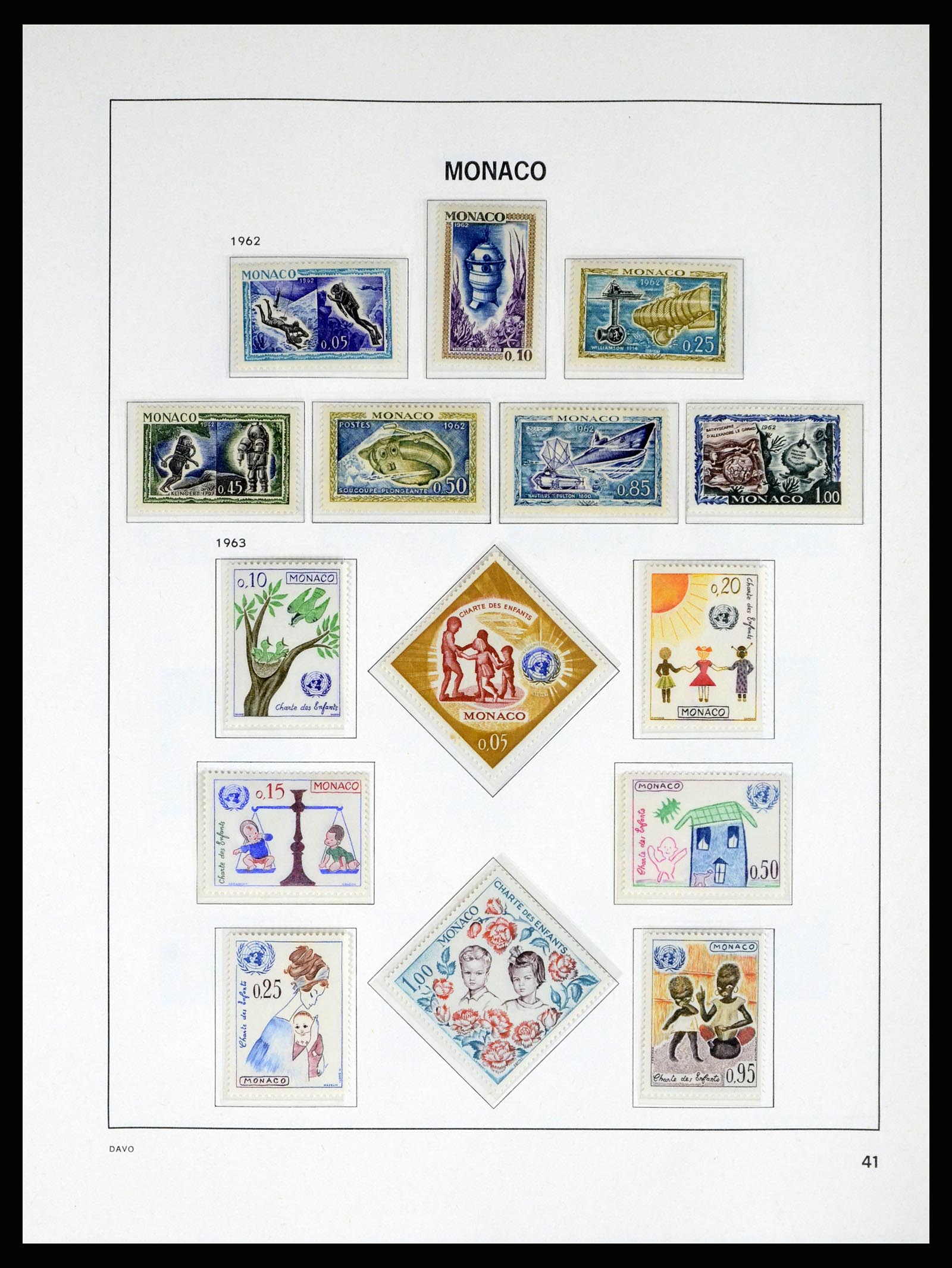 38041 0041 - Stamp collection 38041 Monaco 1885-1974.