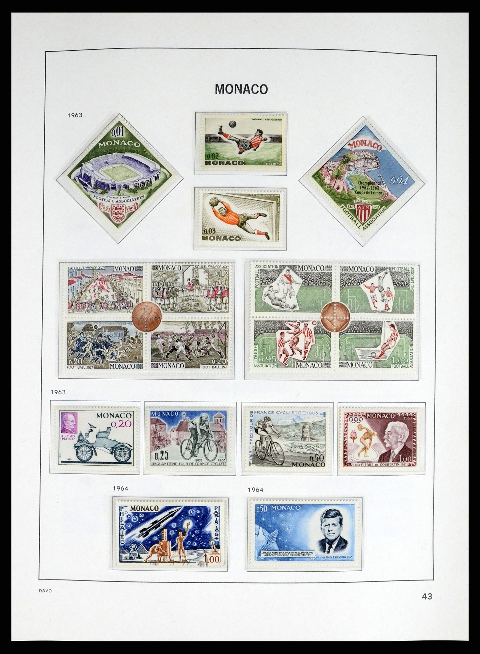 38041 0043 - Stamp collection 38041 Monaco 1885-1974.