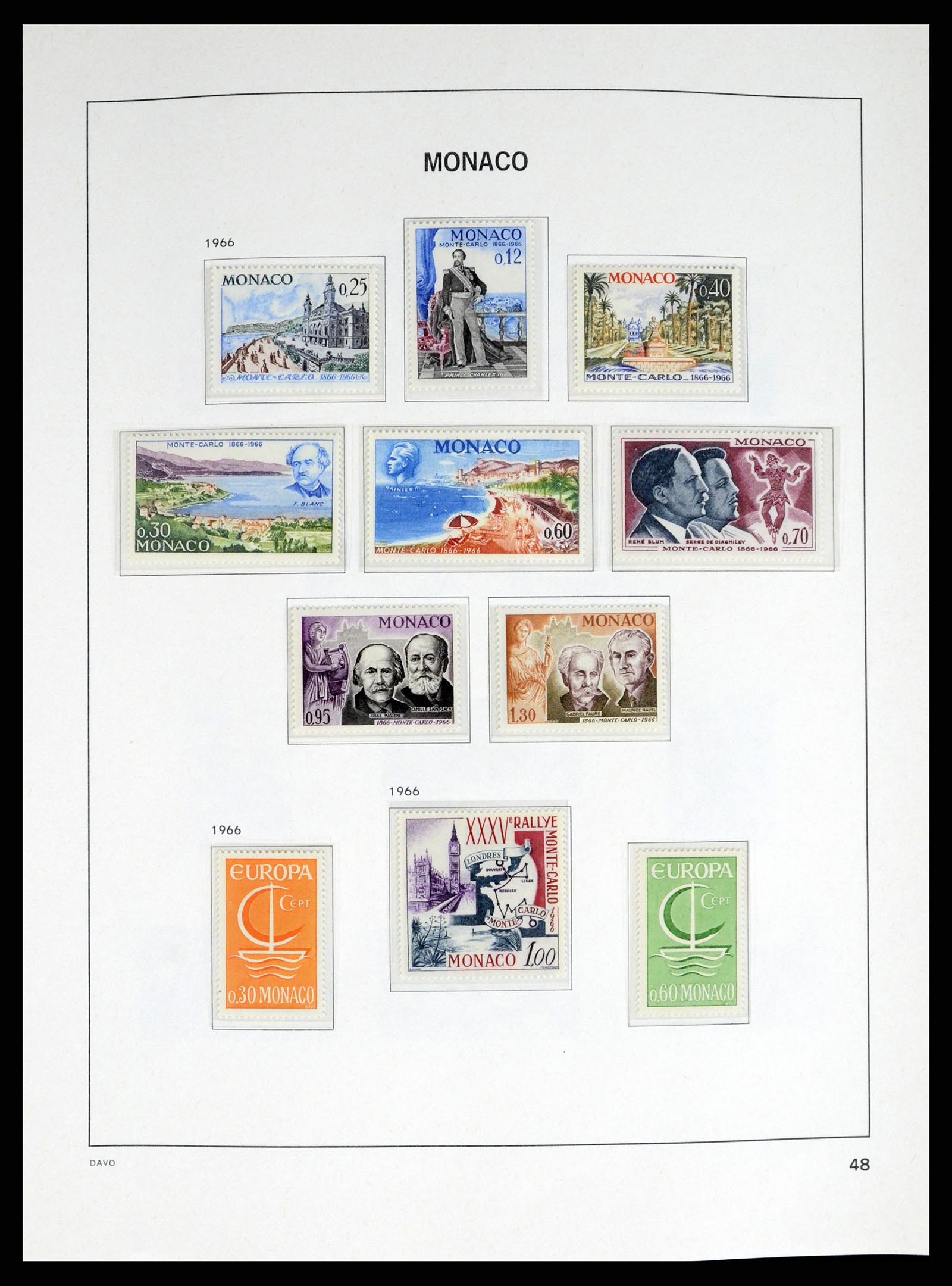 38041 0048 - Stamp collection 38041 Monaco 1885-1974.