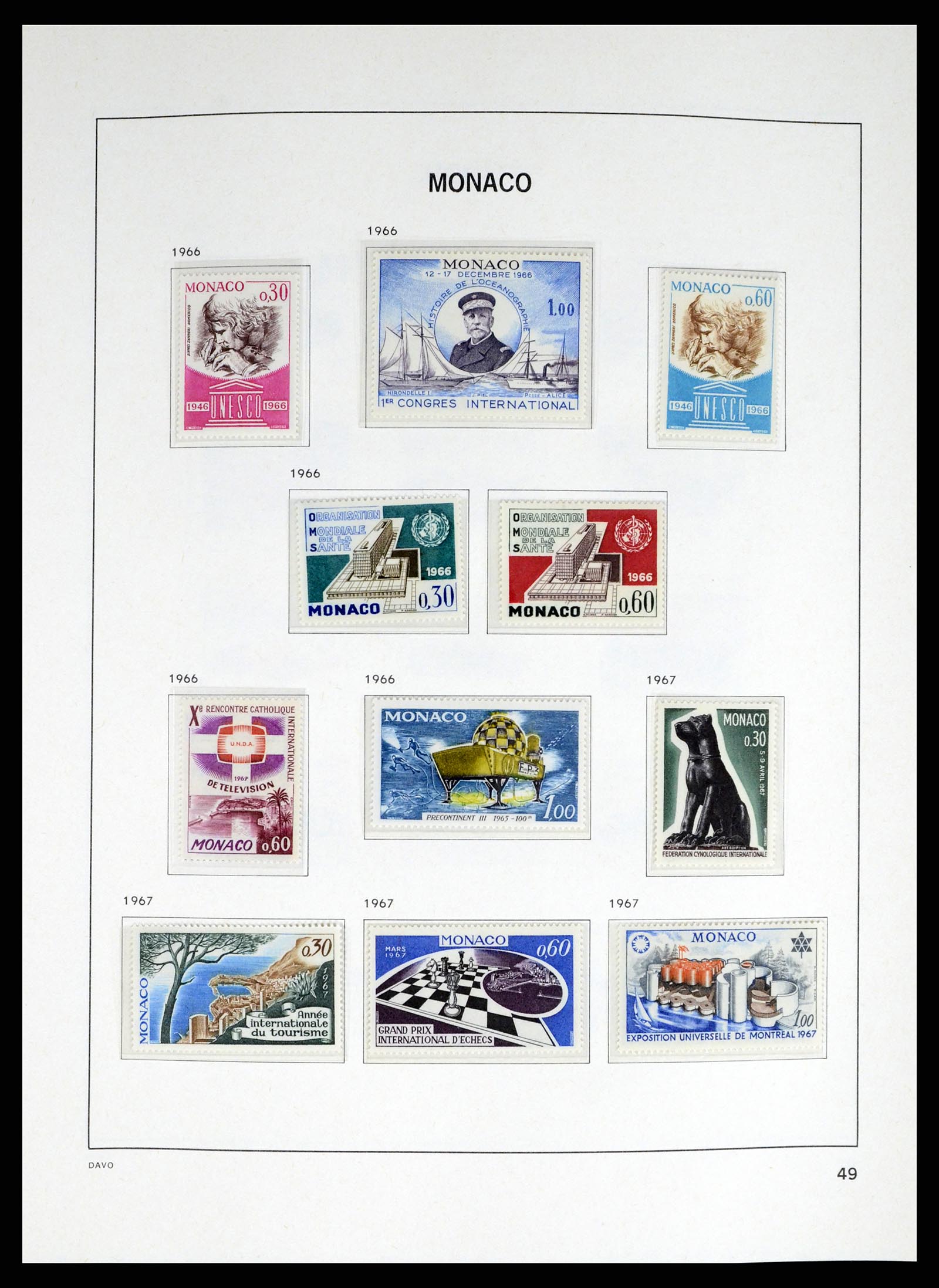 38041 0049 - Stamp collection 38041 Monaco 1885-1974.