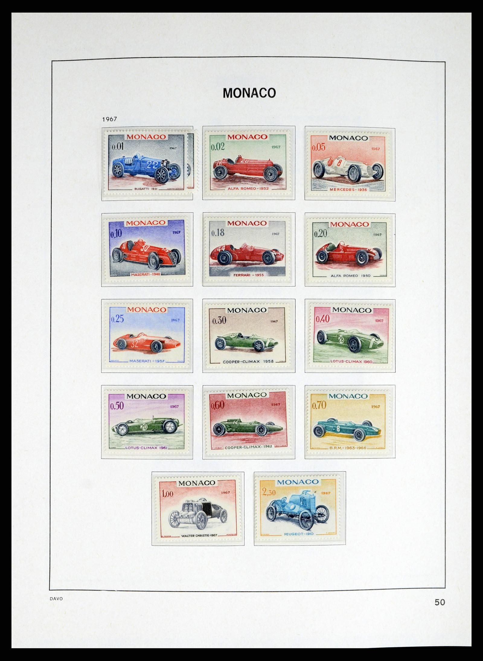 38041 0050 - Stamp collection 38041 Monaco 1885-1974.