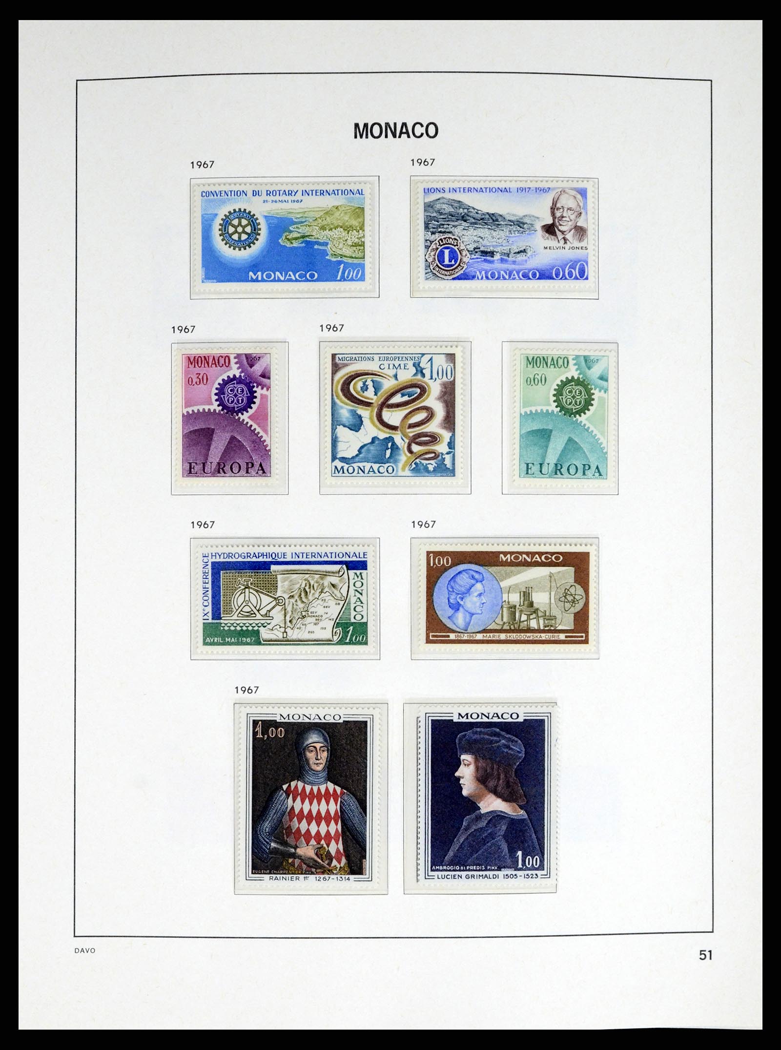 38041 0051 - Stamp collection 38041 Monaco 1885-1974.