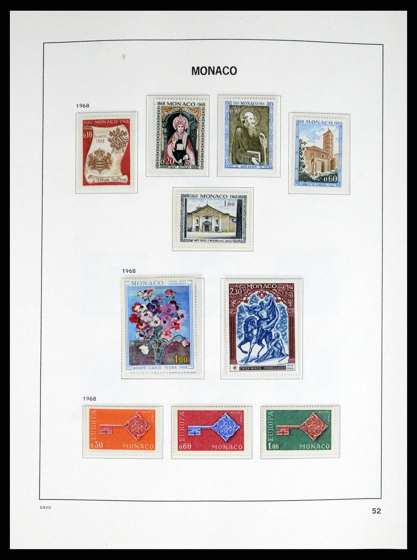 38041 0052 - Stamp collection 38041 Monaco 1885-1974.