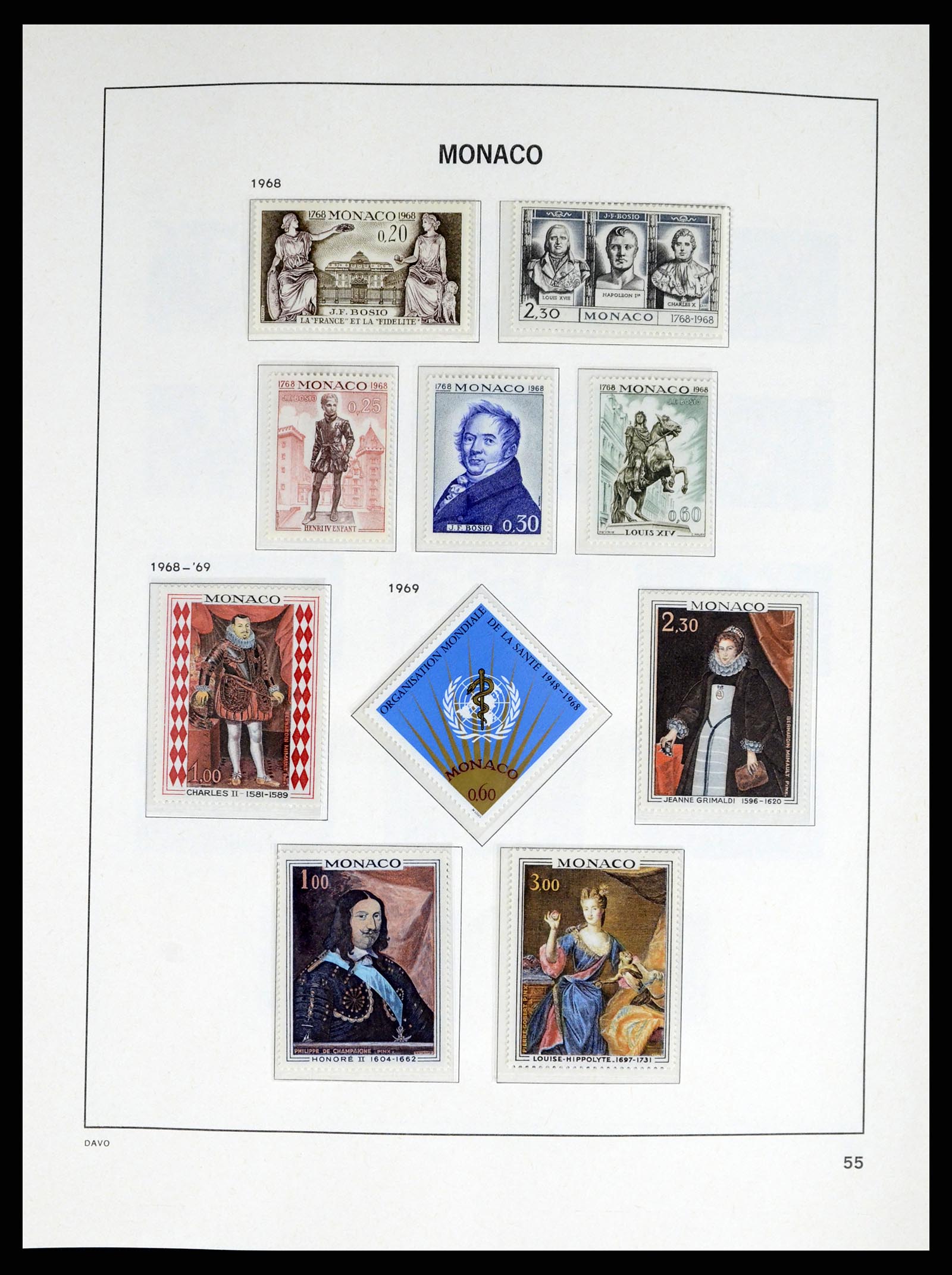 38041 0055 - Stamp collection 38041 Monaco 1885-1974.