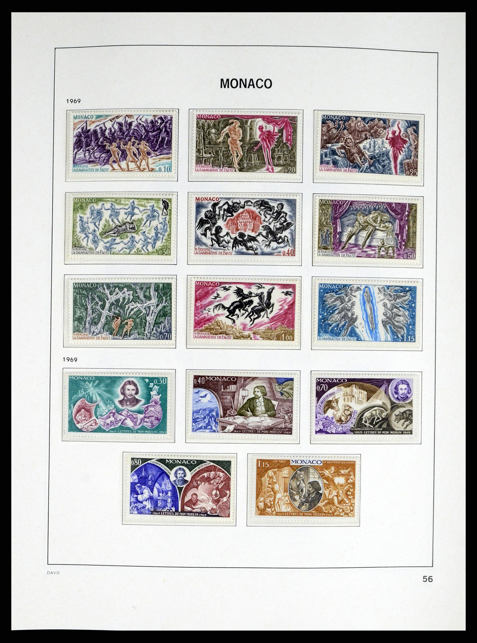 38041 0056 - Stamp collection 38041 Monaco 1885-1974.