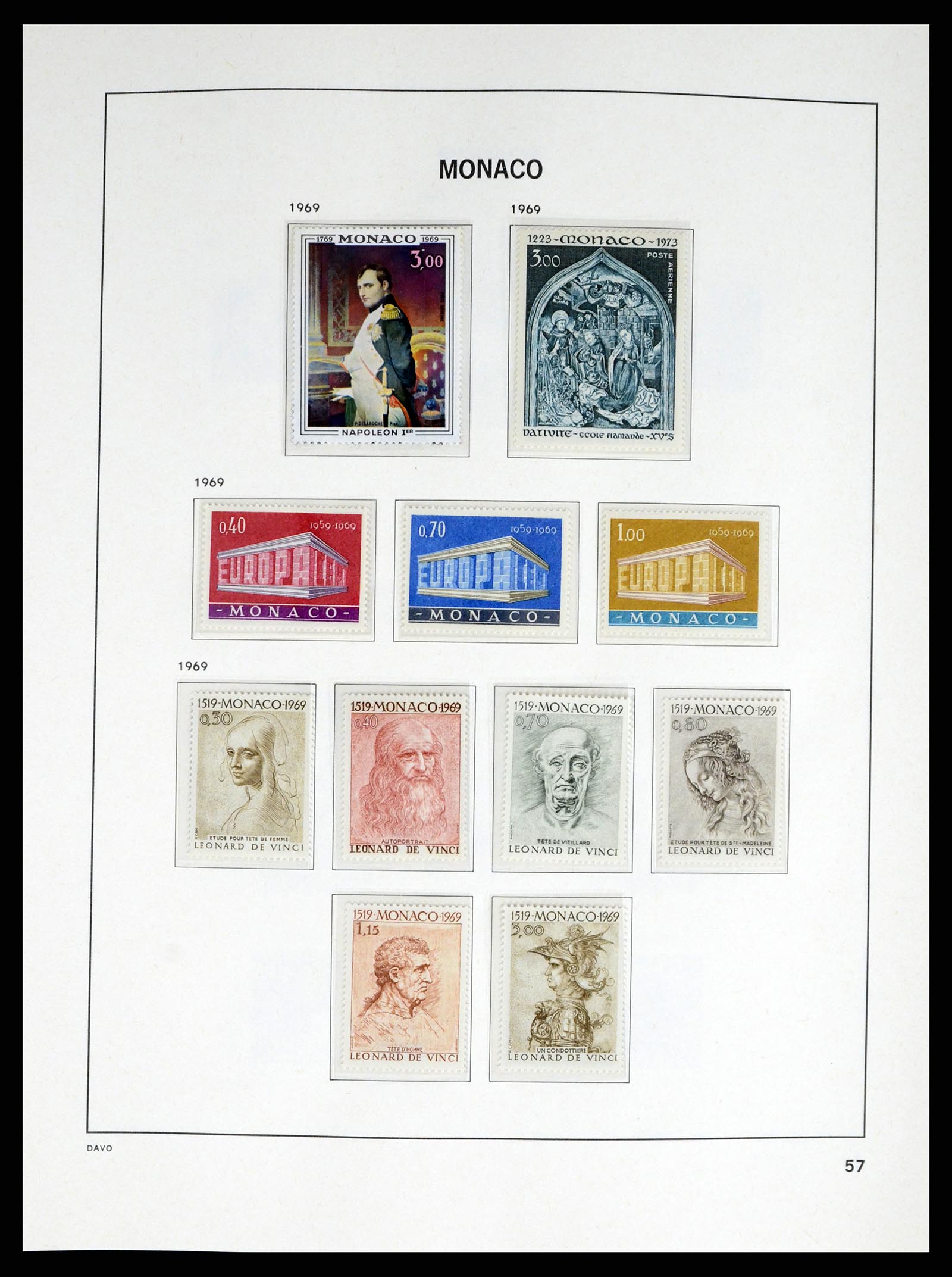 38041 0057 - Stamp collection 38041 Monaco 1885-1974.